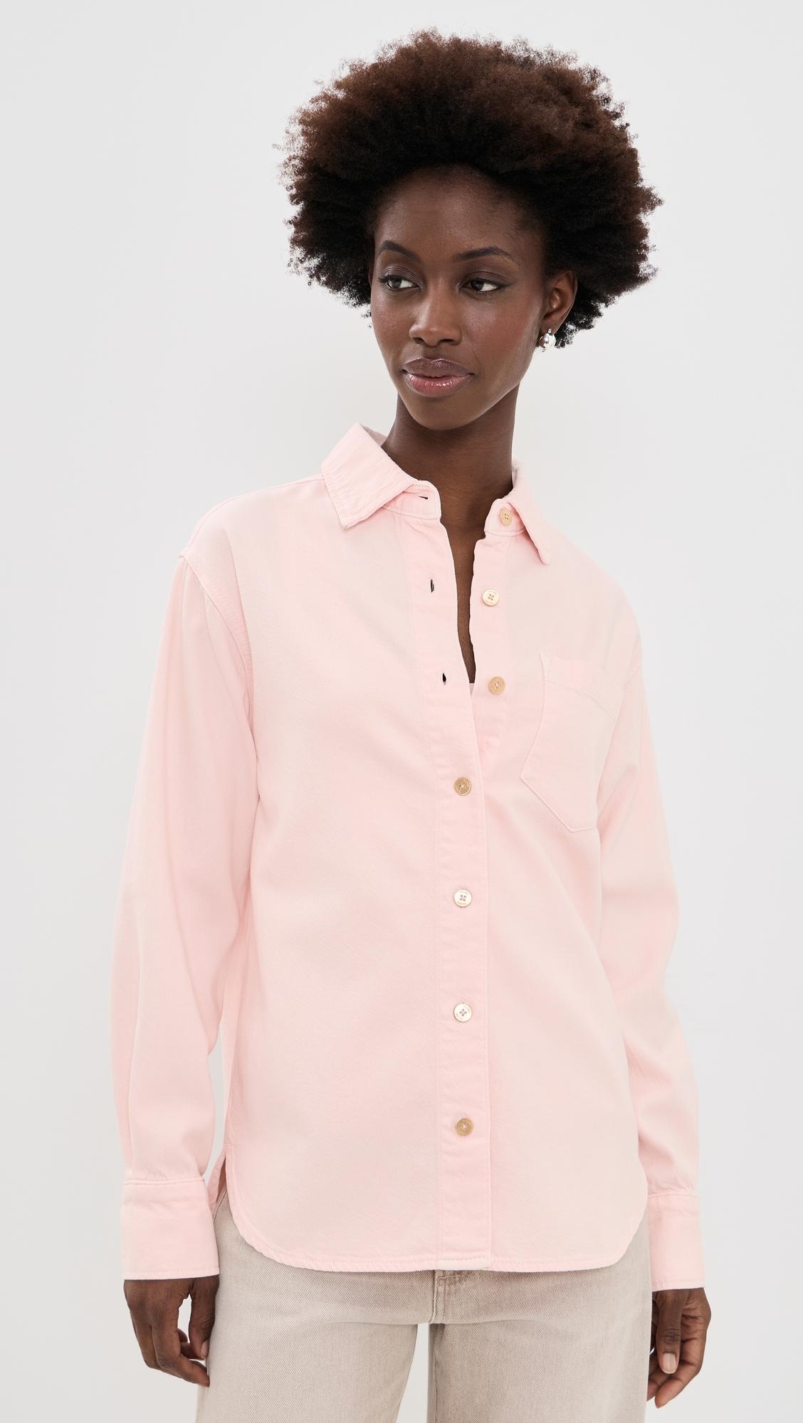 faye oversized button down shirt