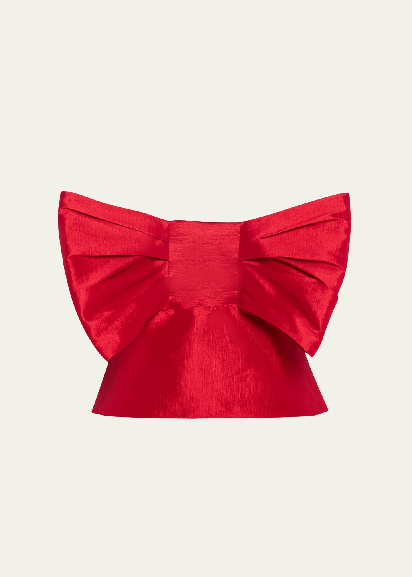 faye strapless bow top