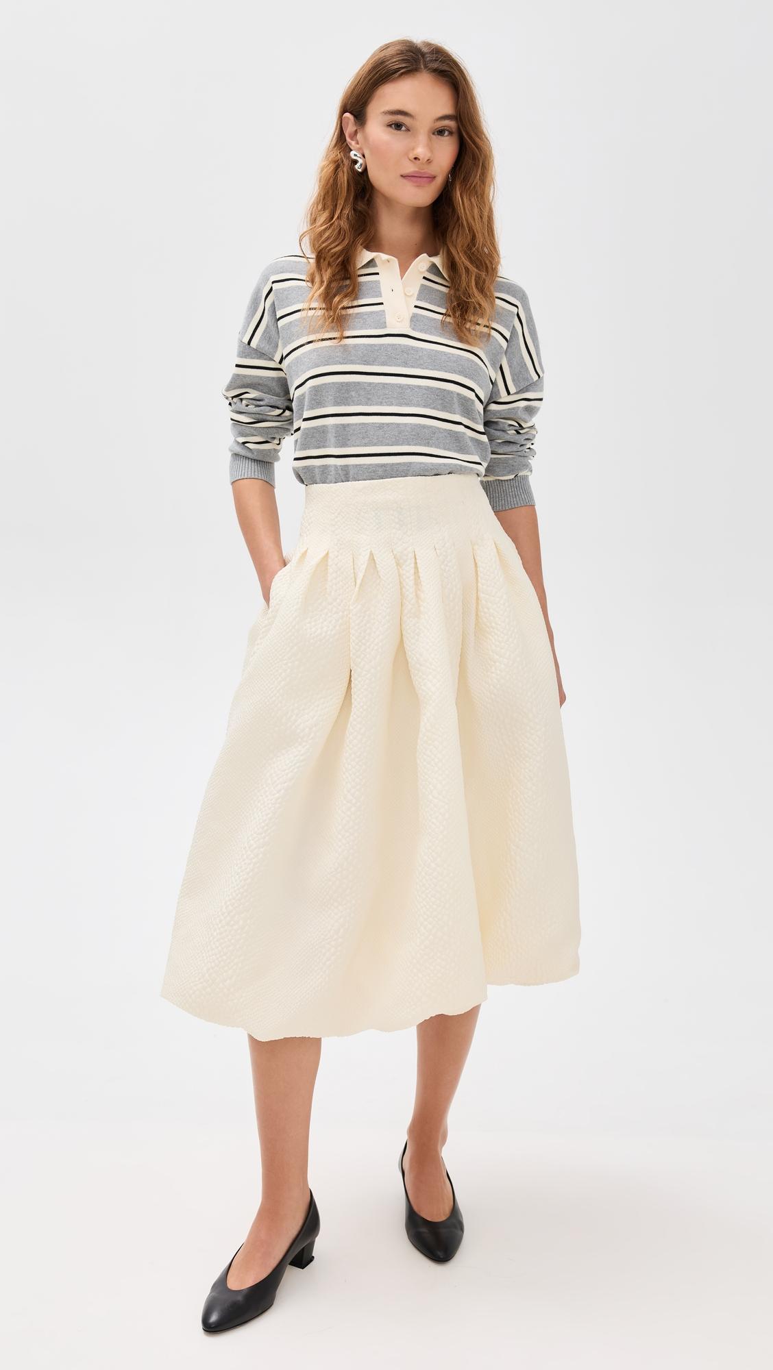fayetta embossed bubble skirt