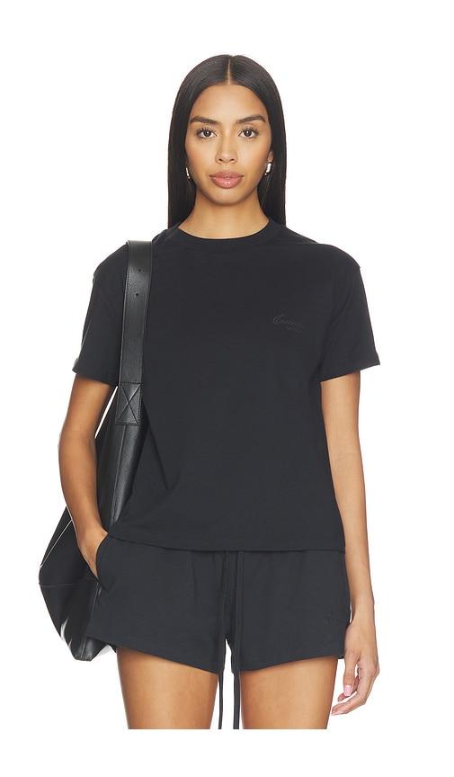 fear of god essentials classic short sleeve tee in black.