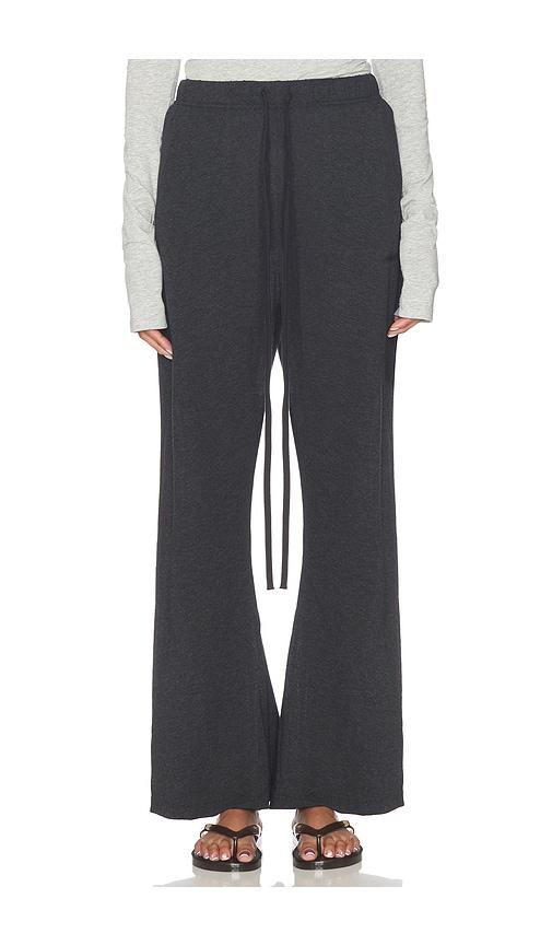fear of god essentials flare pant in black.