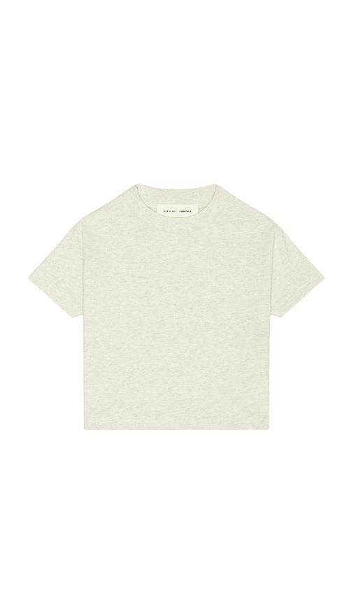 fear of god essentials kids classic short sleeve tee in grey.