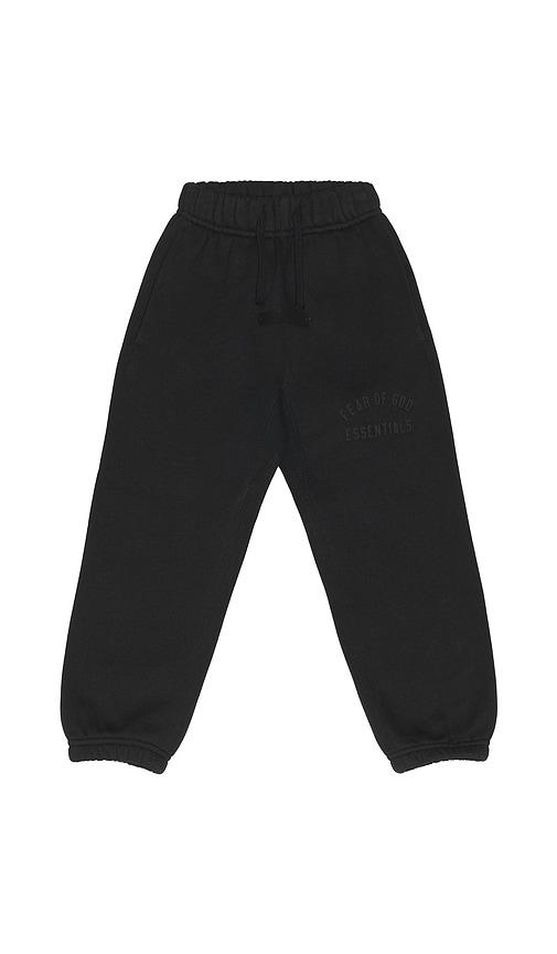 fear of god essentials kids classic sweatpant in black.