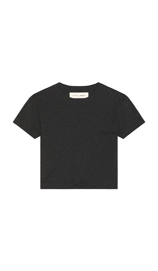 fear of god essentials kids essential tee in black.