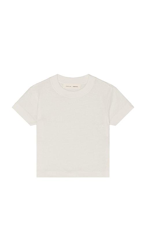 fear of god essentials kids essential tee in ivory.