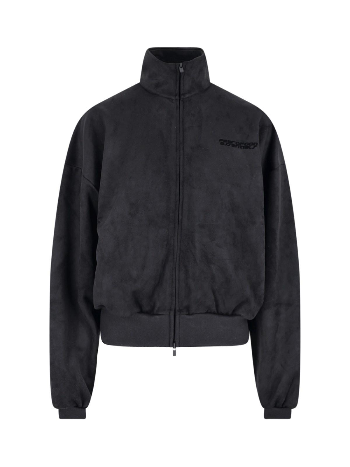 fear of god essentials zip bomber jacket