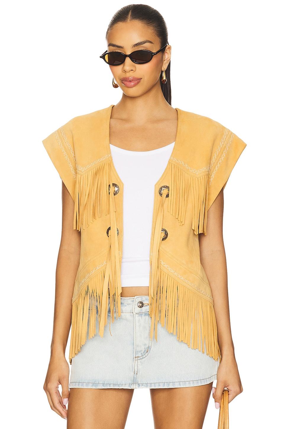 fearless heart suede fringe vest