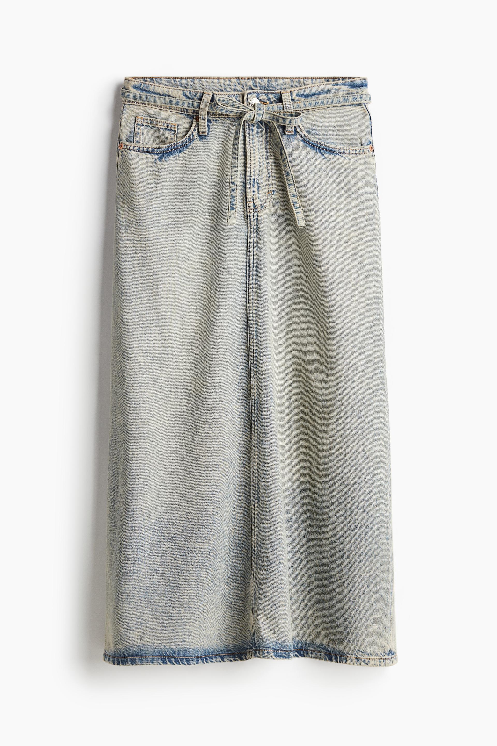 feather soft denim skirt