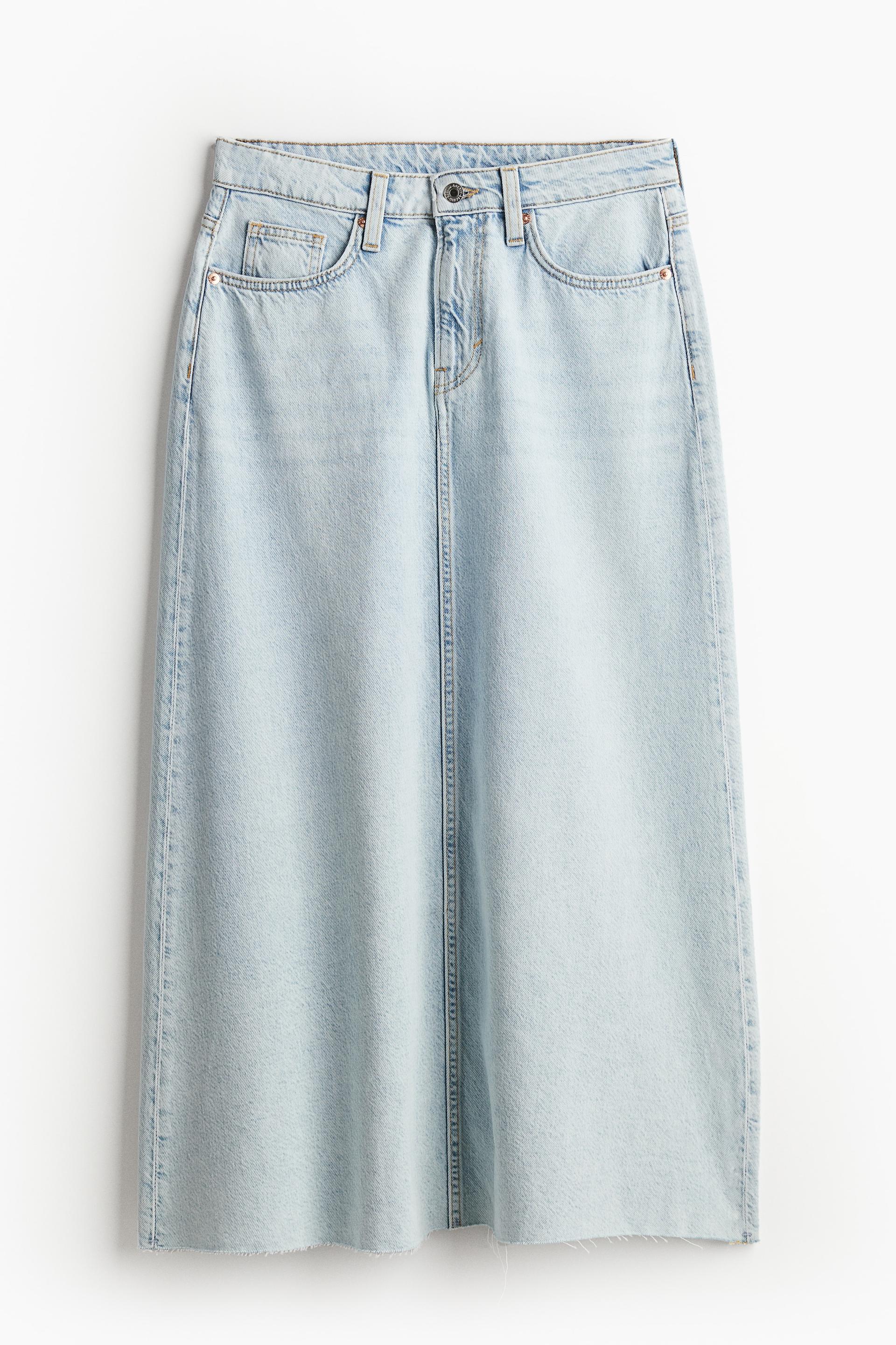 feather soft denim skirt