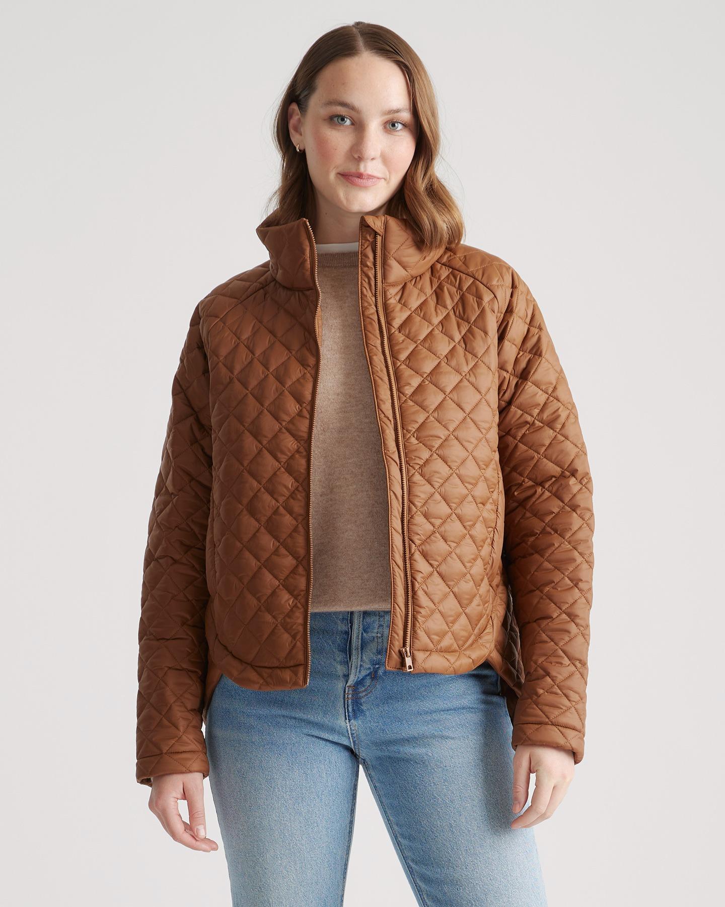 featherless quilted puffer jacket