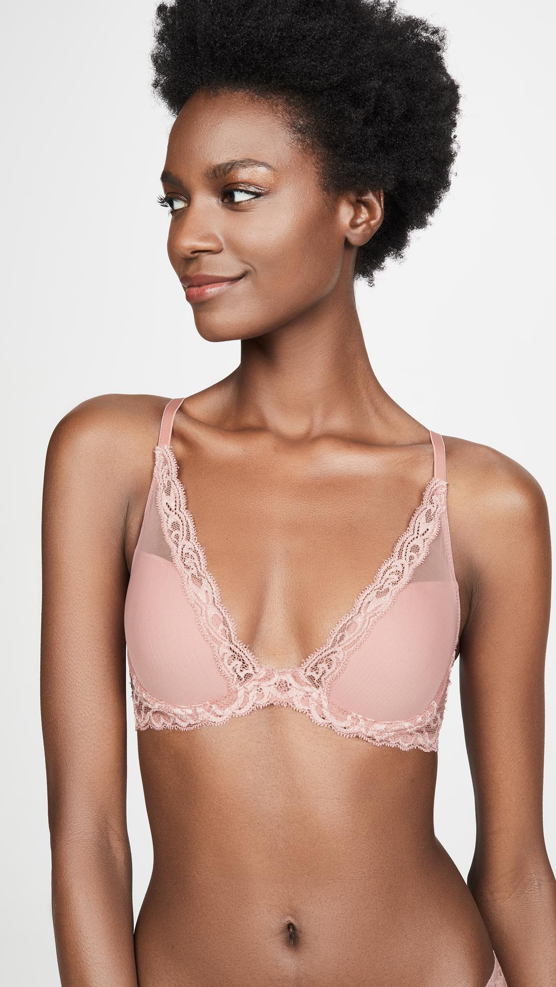 feathers plunge contour bra