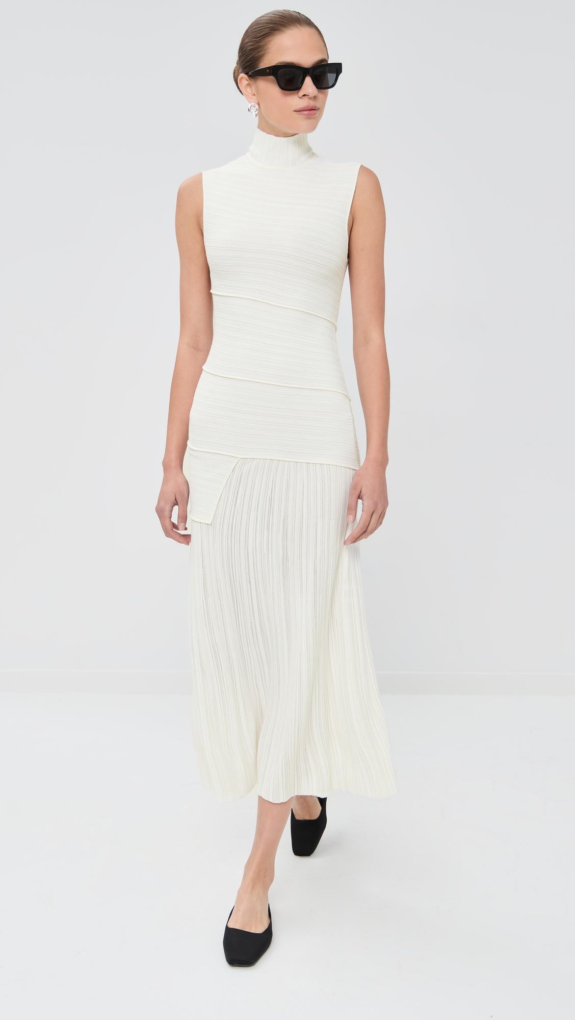 federica dress in micro pleat knit