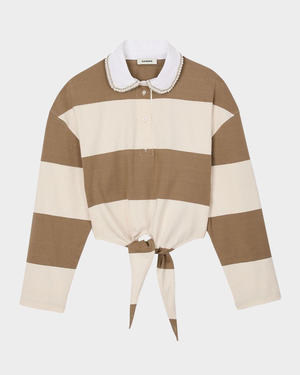 federica striped rugby shirt