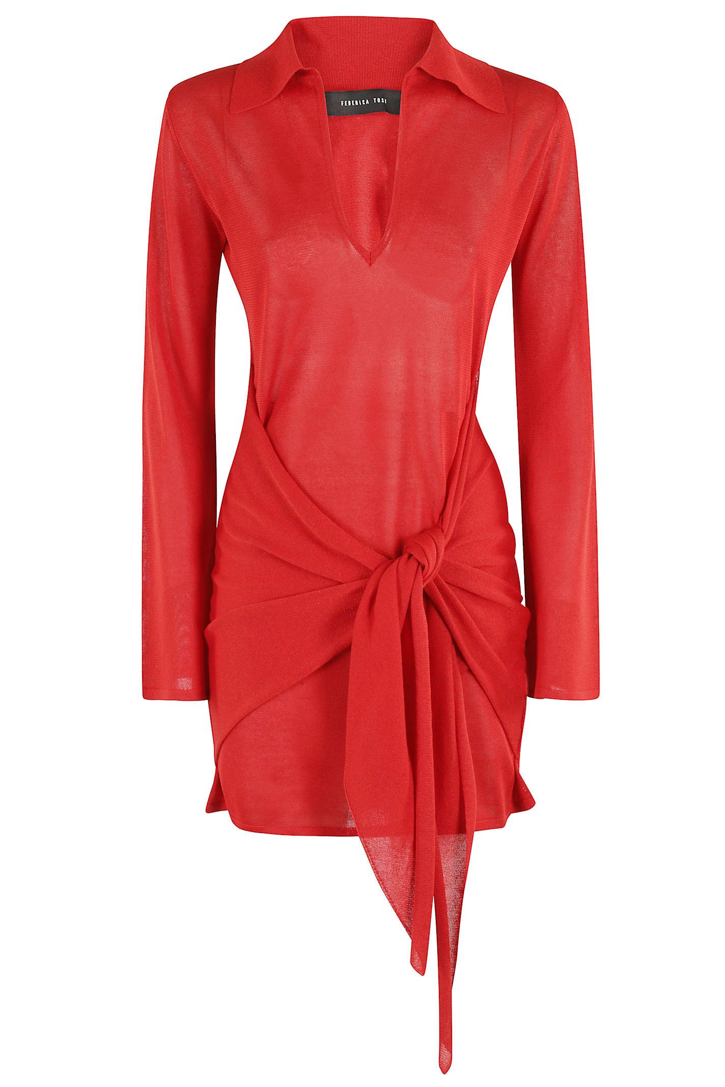 federica tosi abito corto con nodo flexage