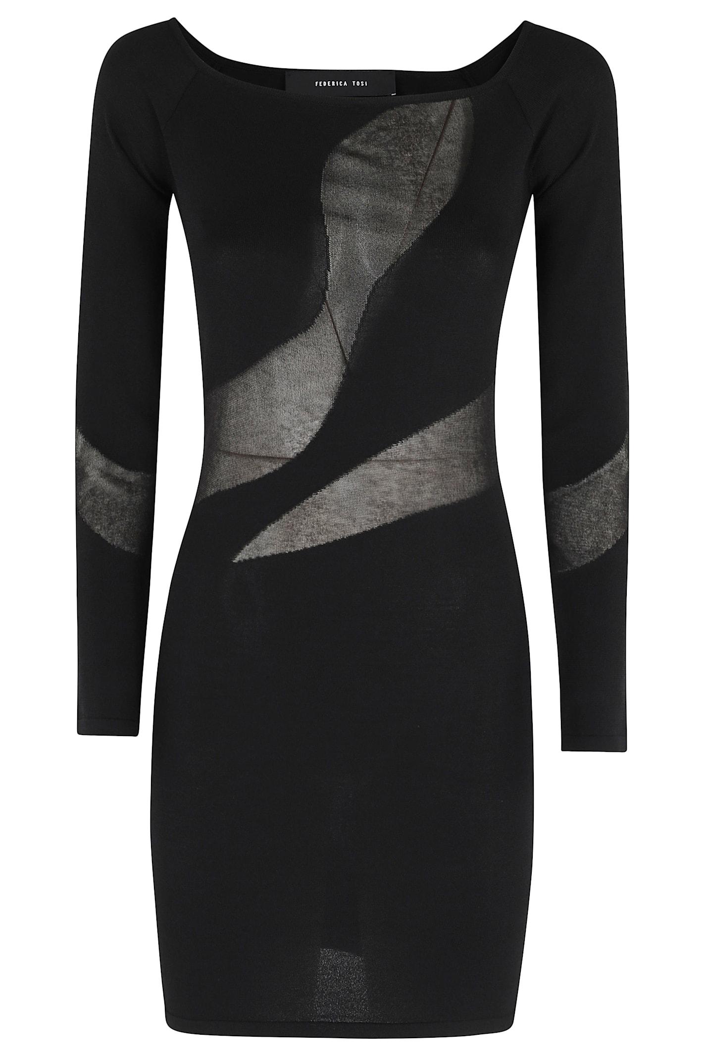 federica tosi abito corto maniche lunga