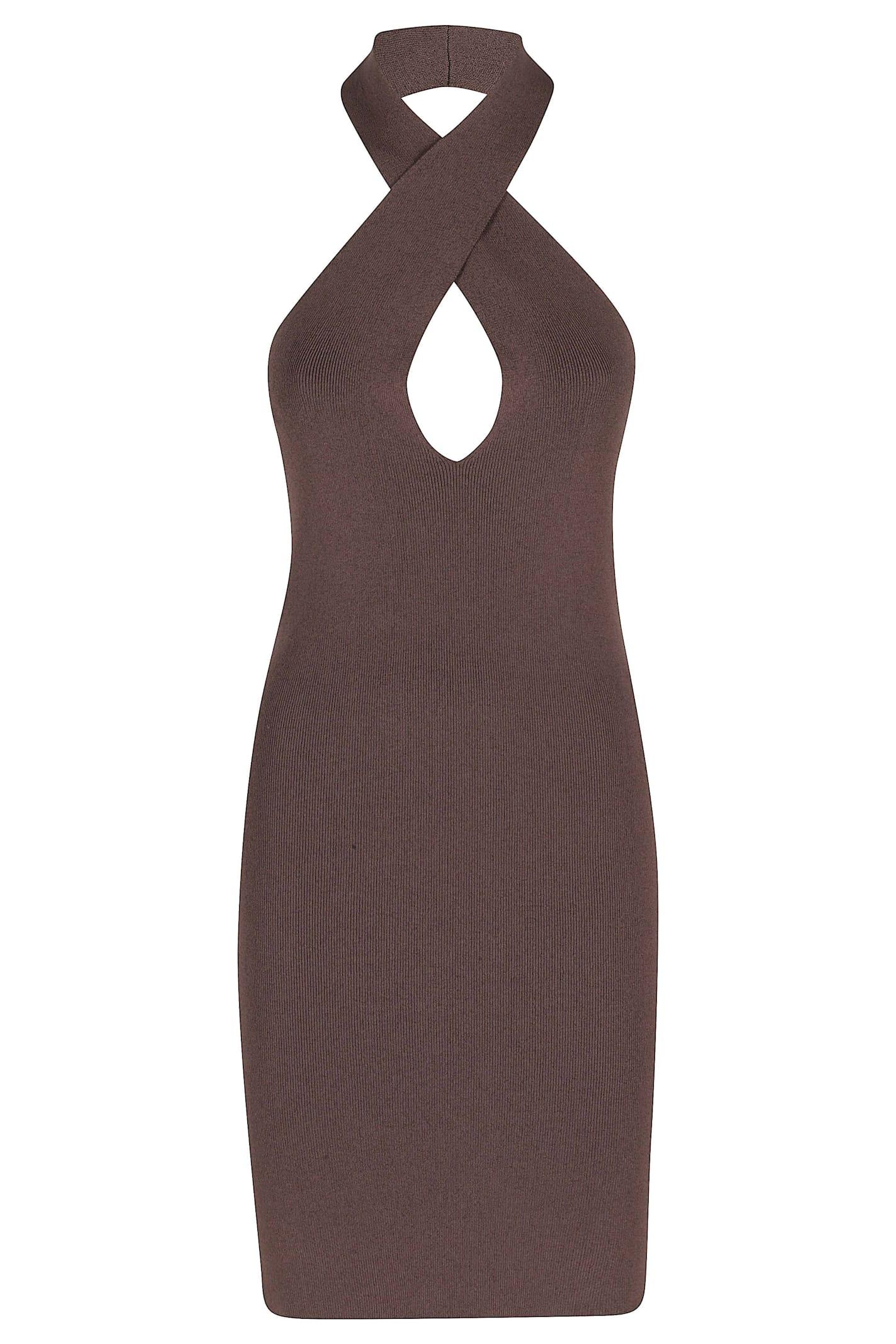 federica tosi abito corto scollo incrociato