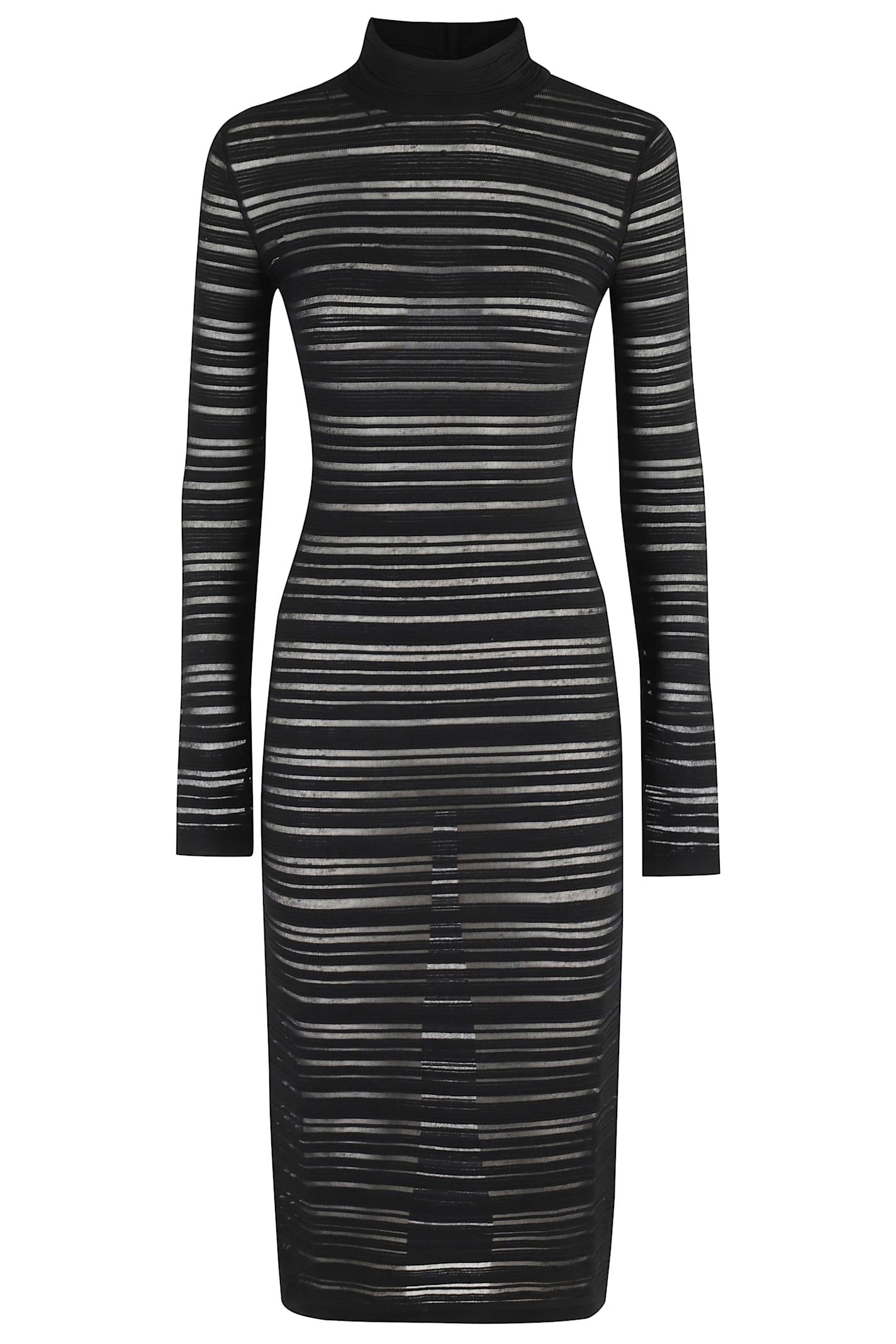 federica tosi abito midi viscosa con trasparenze