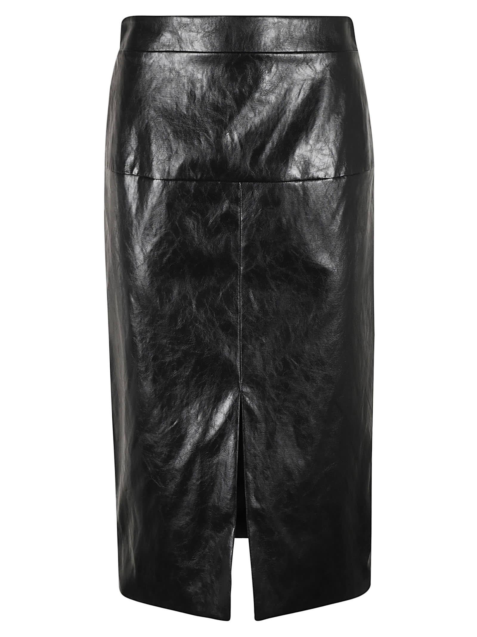 federica tosi front slit shiny skirt