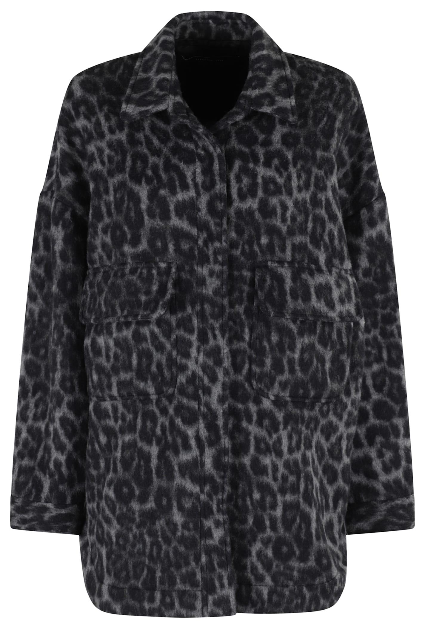 federica tosi giacca camicia lana maculata