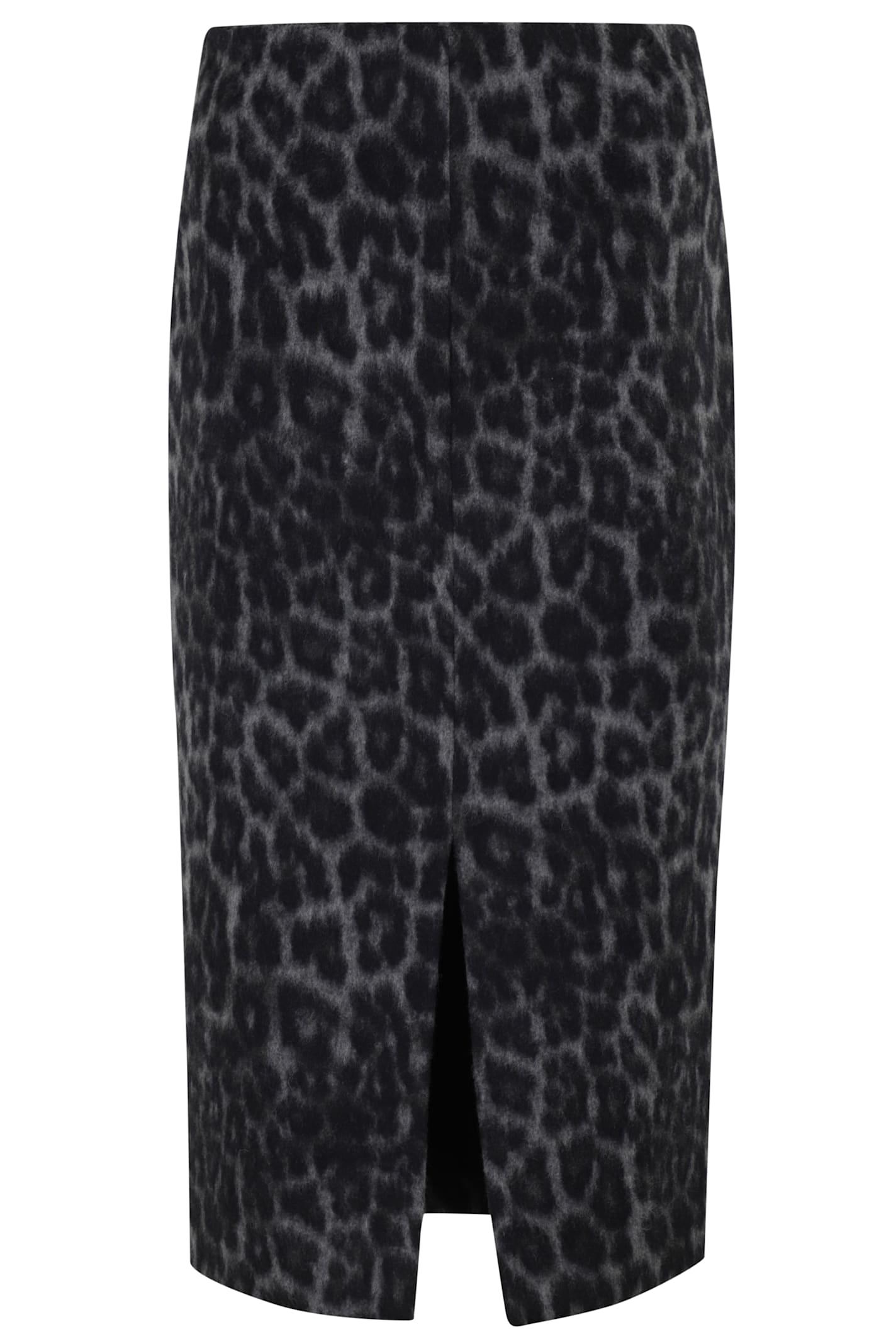 federica tosi gonna longuette lana maculata