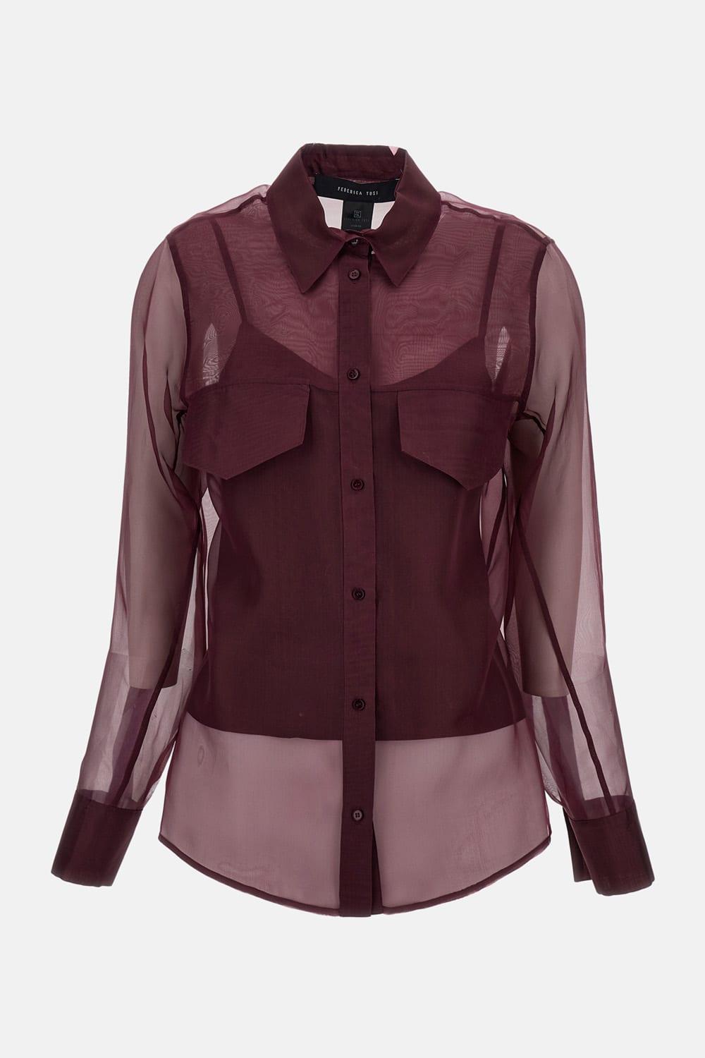 federica tosi organza silk blouse