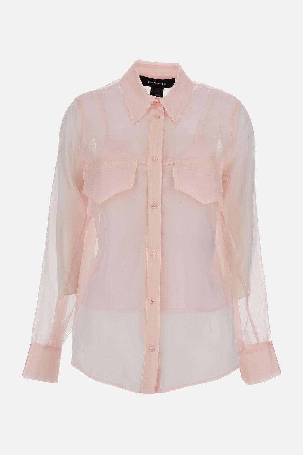 federica tosi organza silk blouse