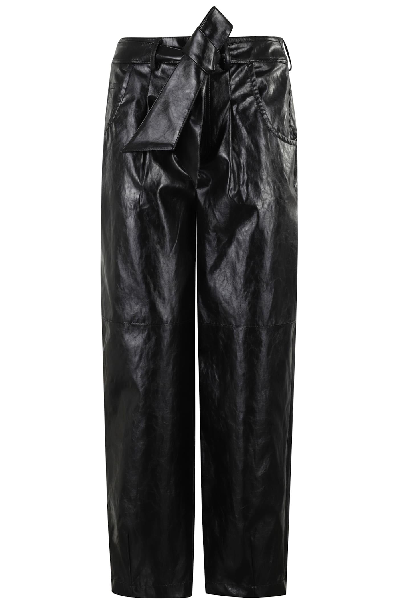 federica tosi pantalone balloon pelle metallo