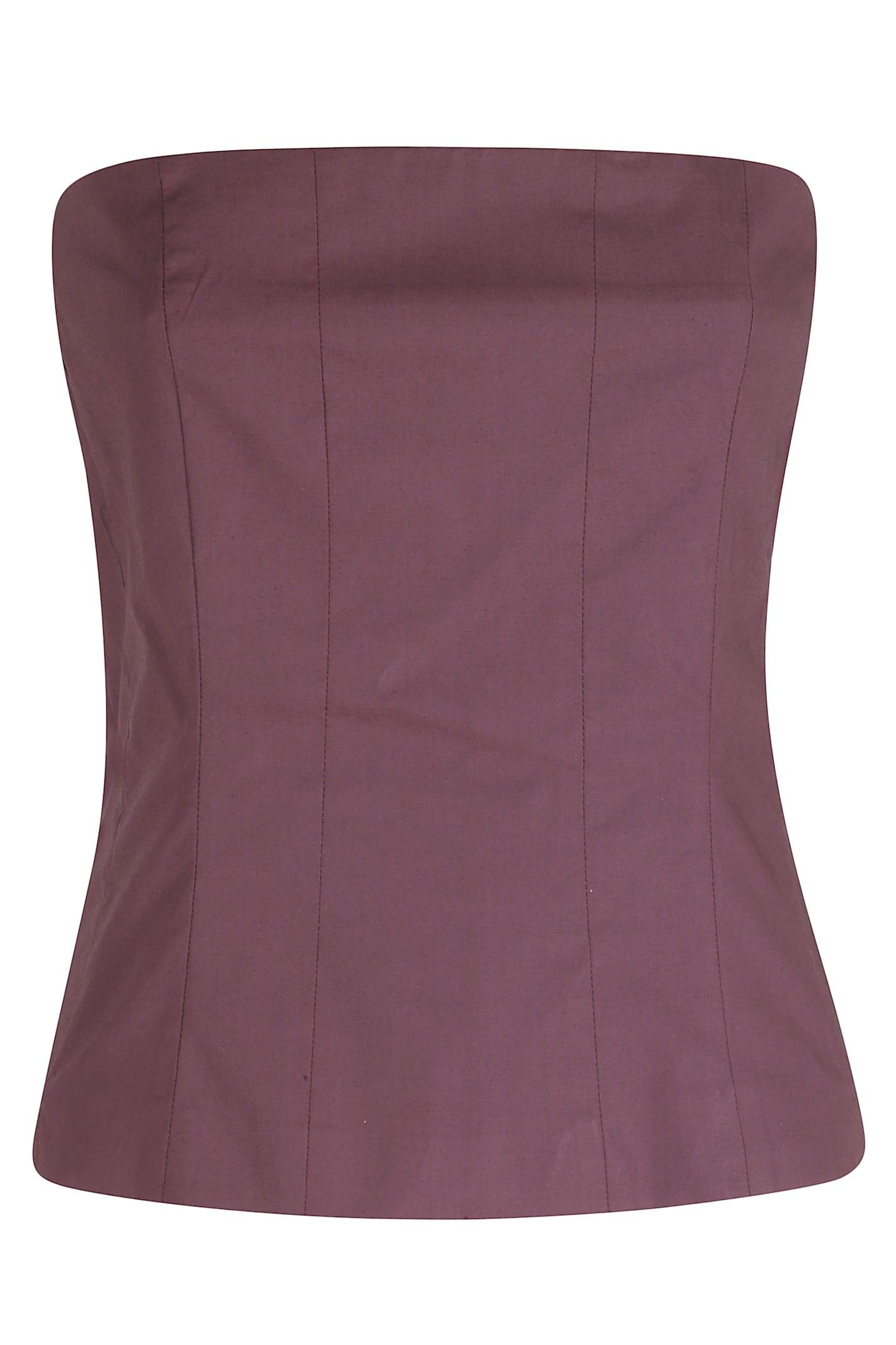 federica tosi top bustier in popeline