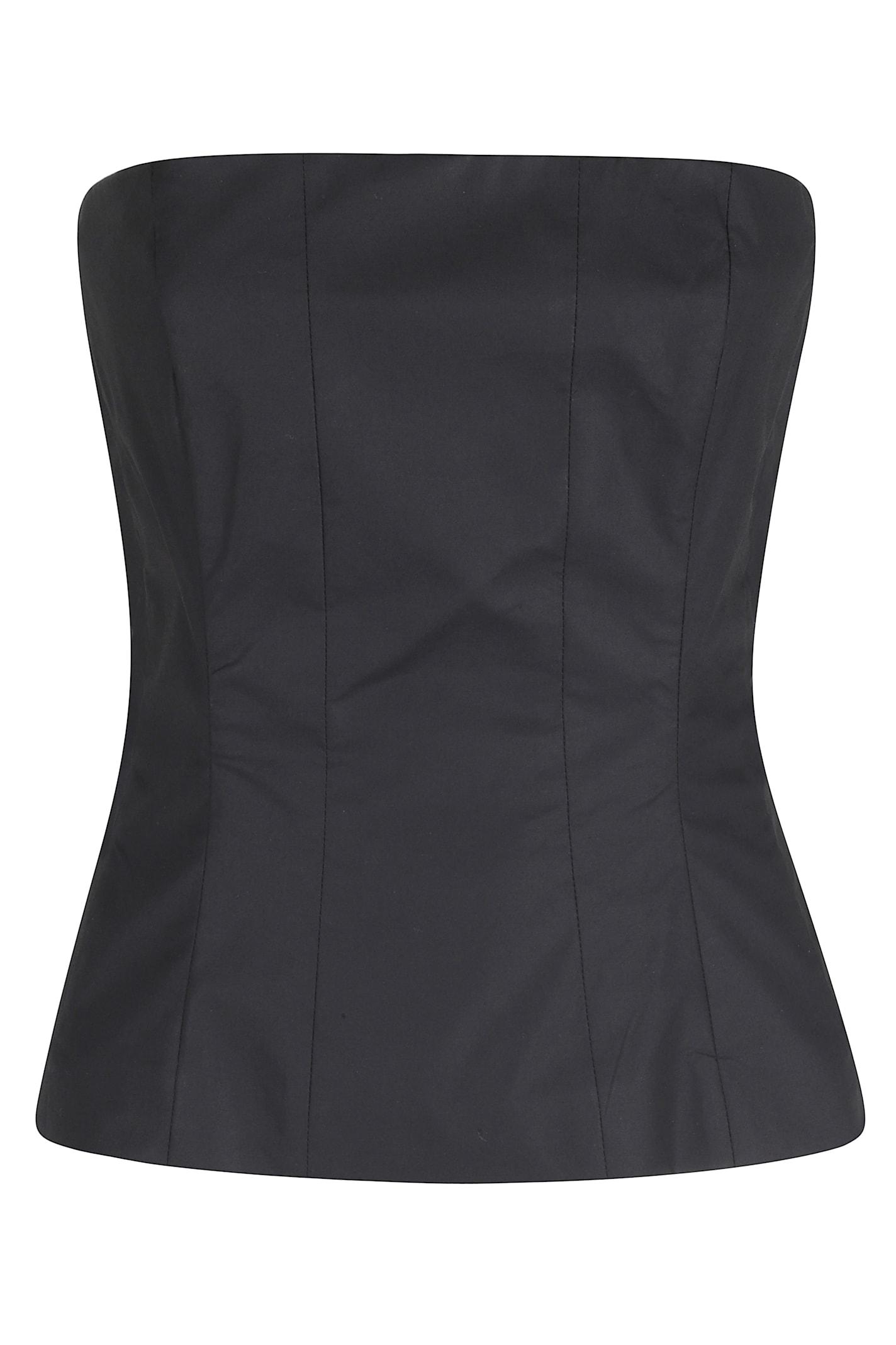 federica tosi top bustier in popeline