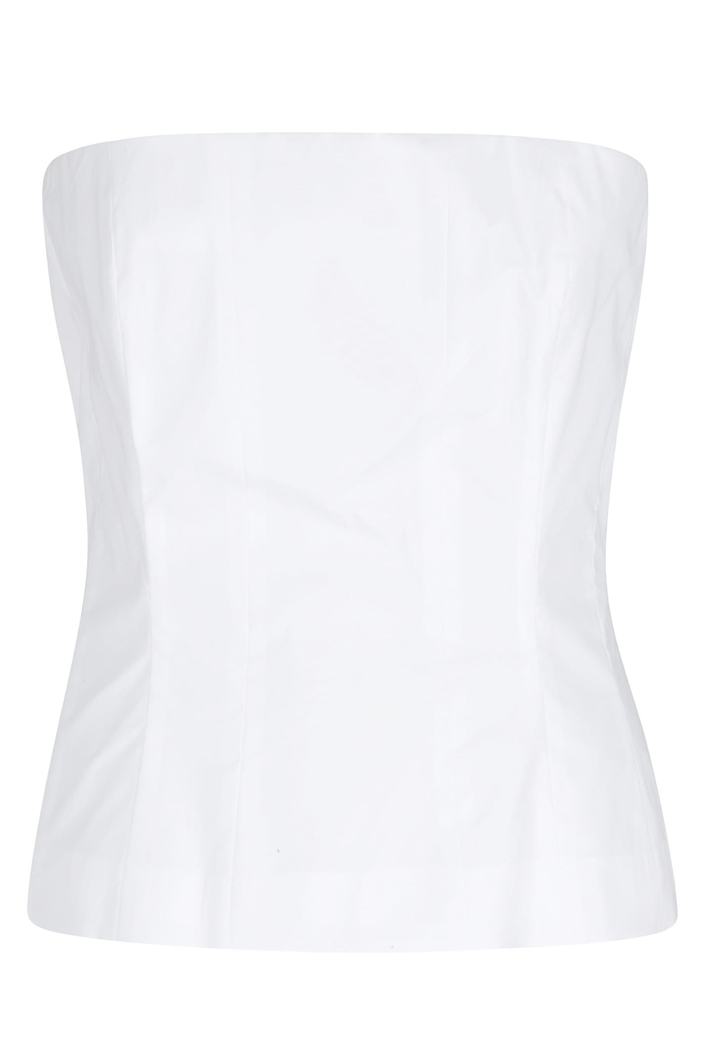 federica tosi top bustier in popeline