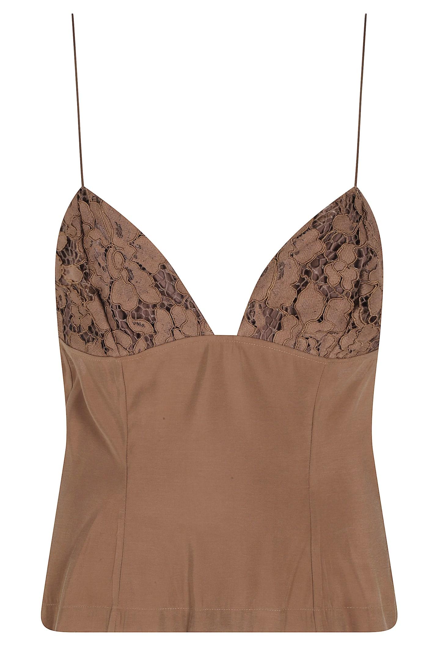 federica tosi top con inserti in pizzo