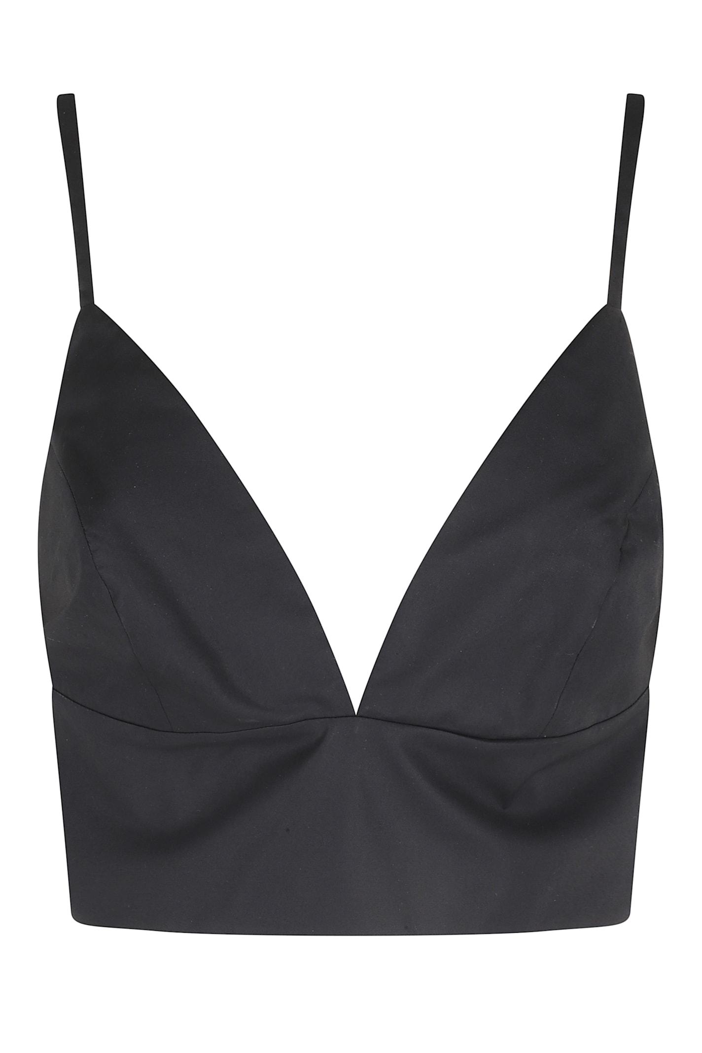 federica tosi top in popeline scollo v spalline sottili