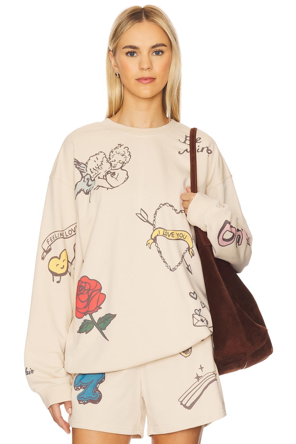 feeling lucky reversible crewneck