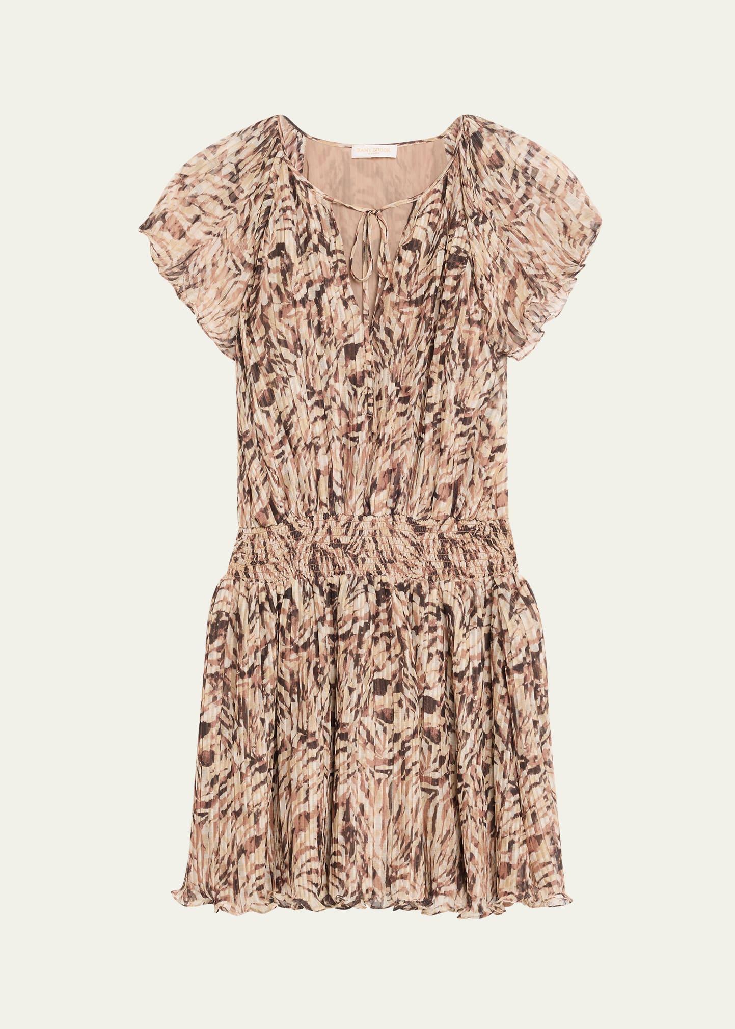 felicia pleated mini dress