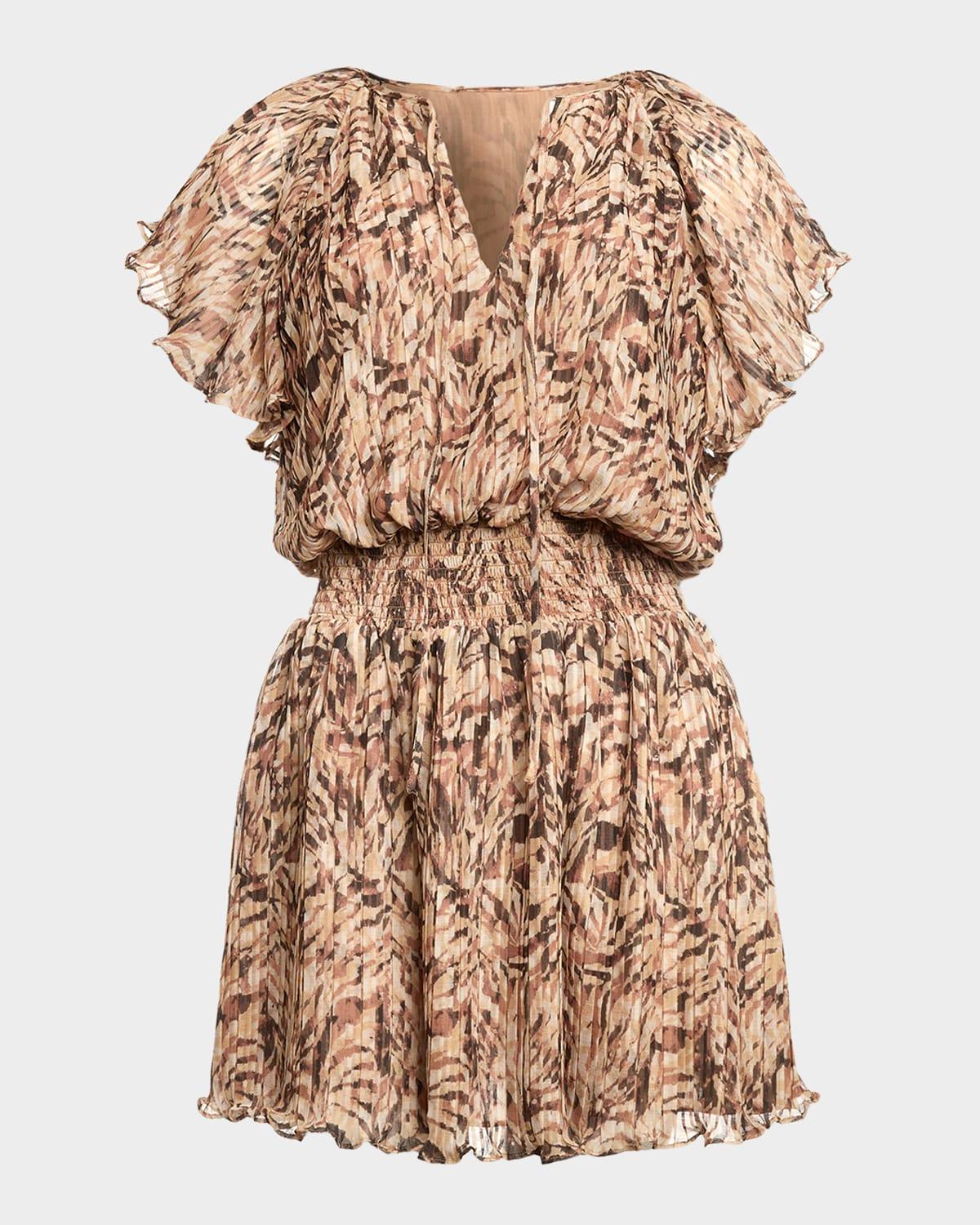 felicia pleated mini dress