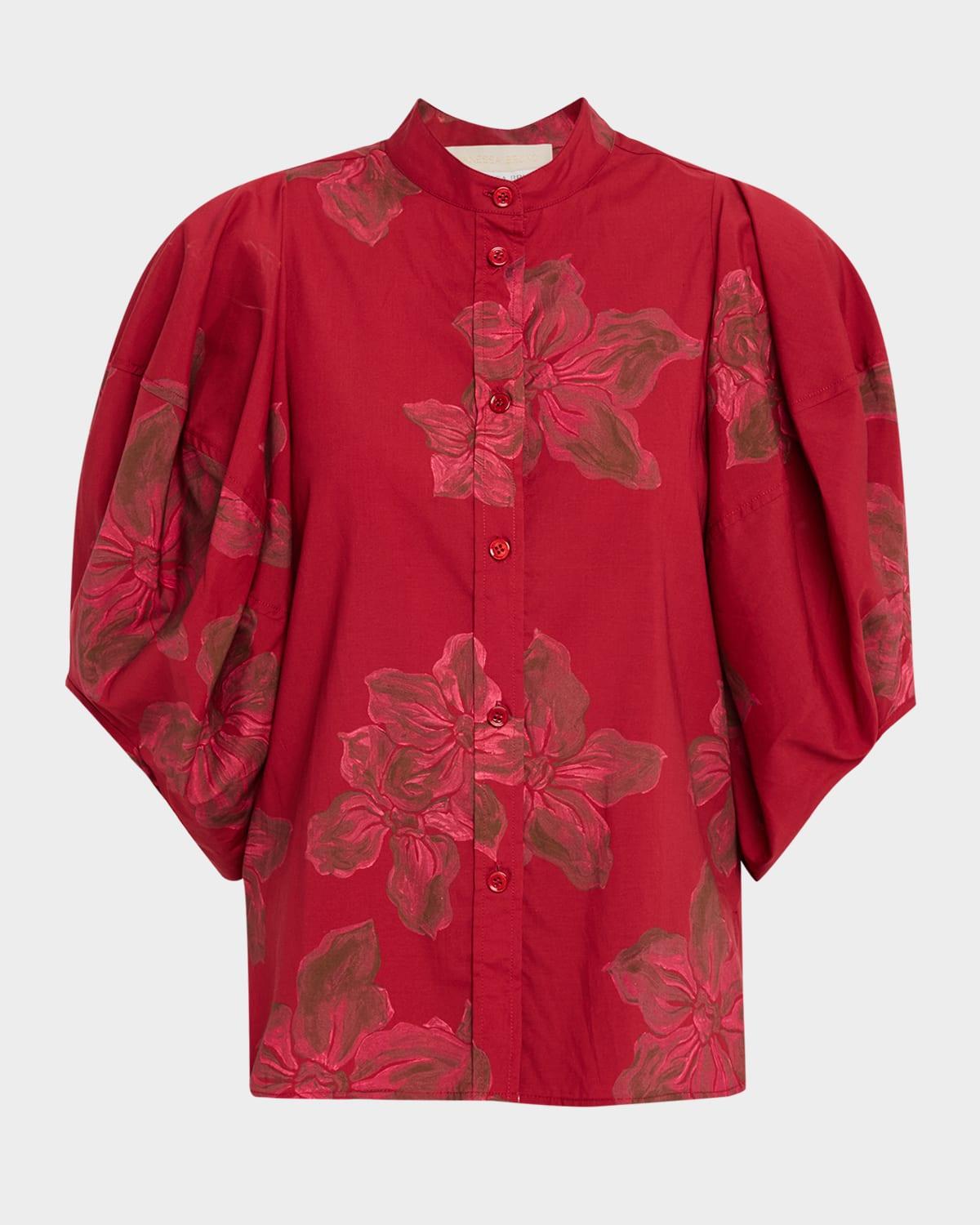 felicie floral-print blouse