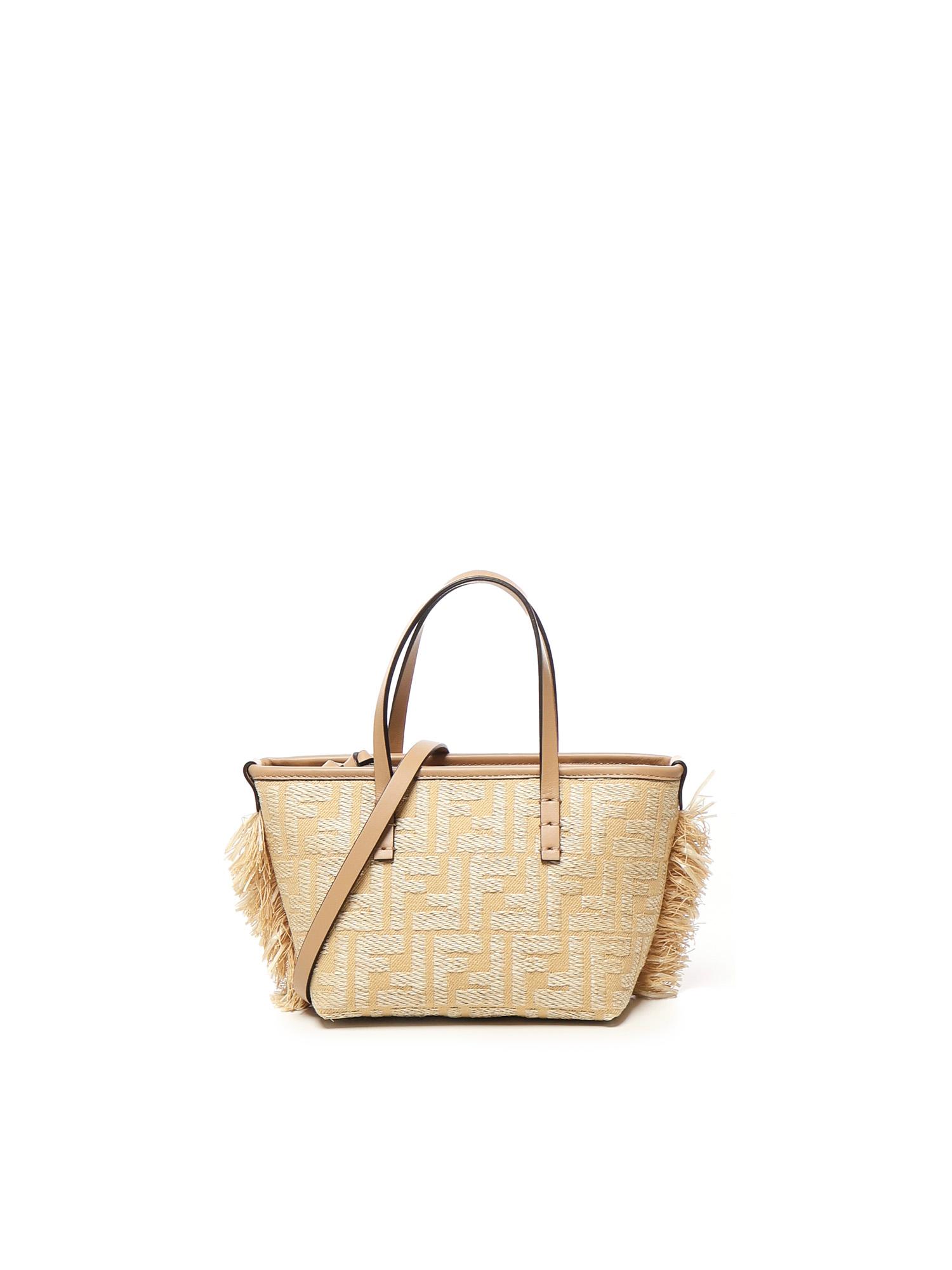 fendi bags beige cotton polyamide polyester - women