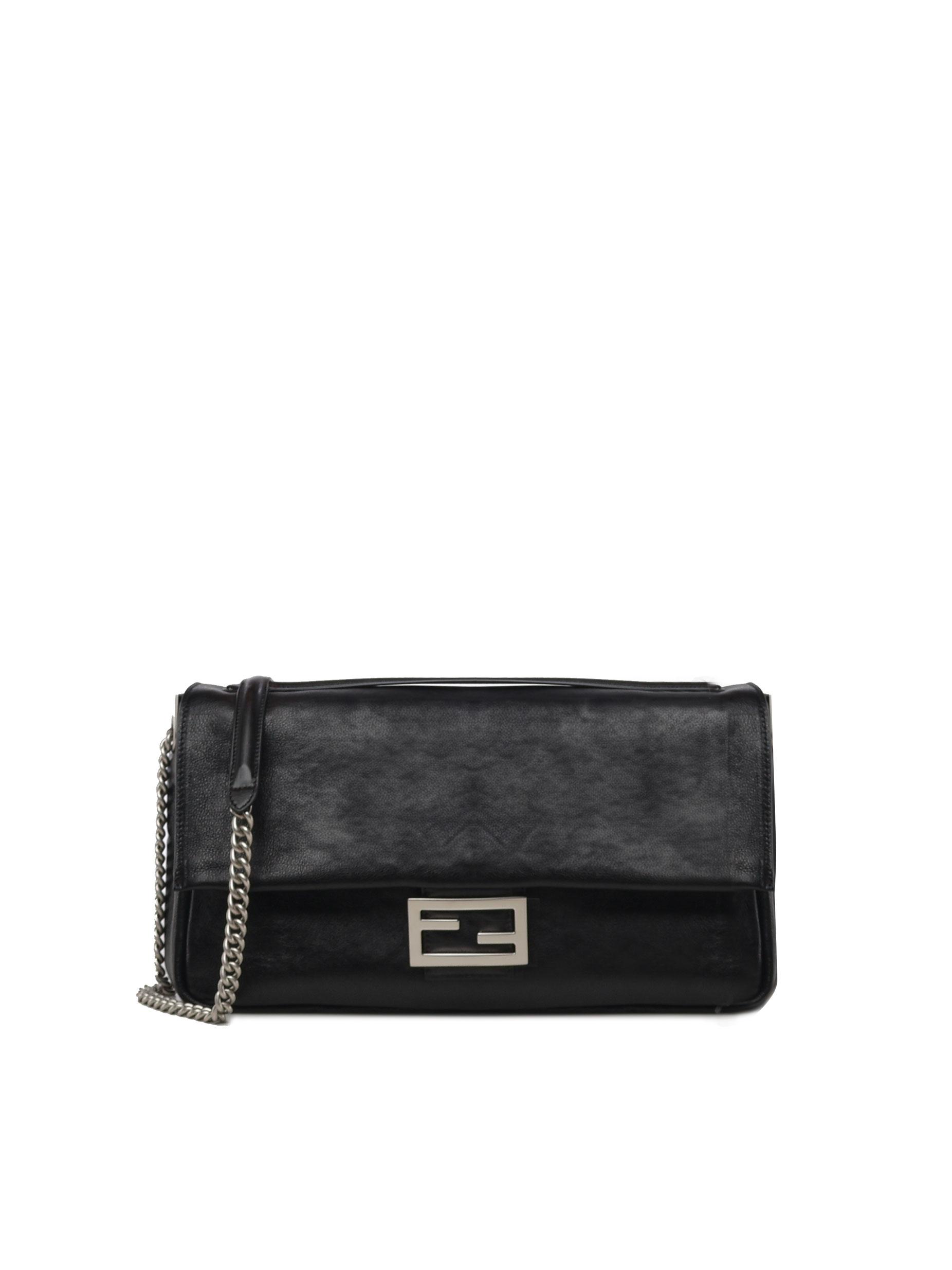 fendi bags black calfskin - women