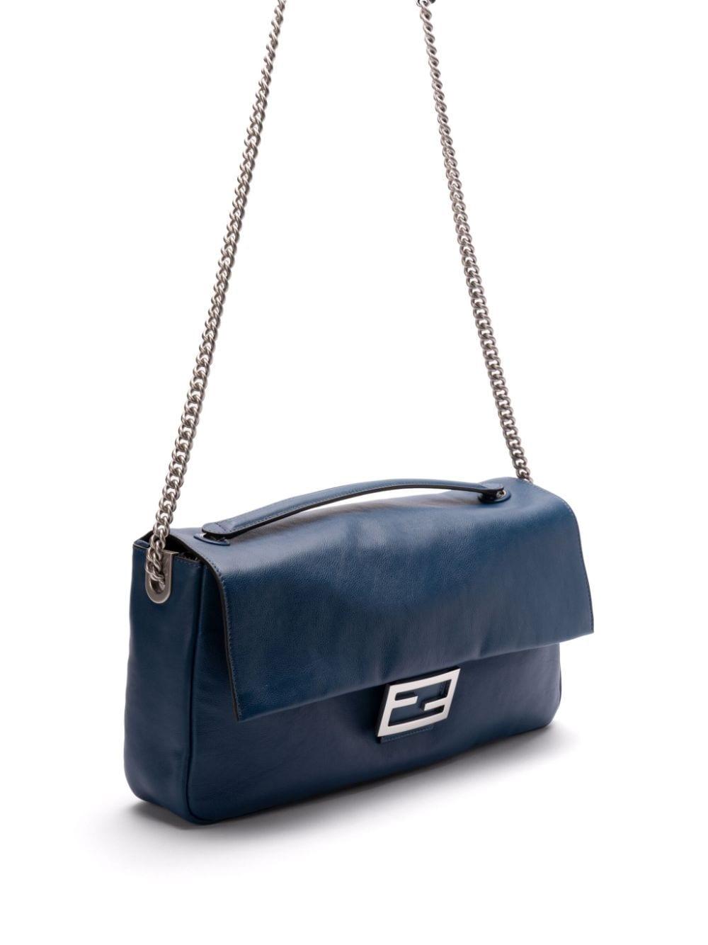 fendi bags blue calf leather - women