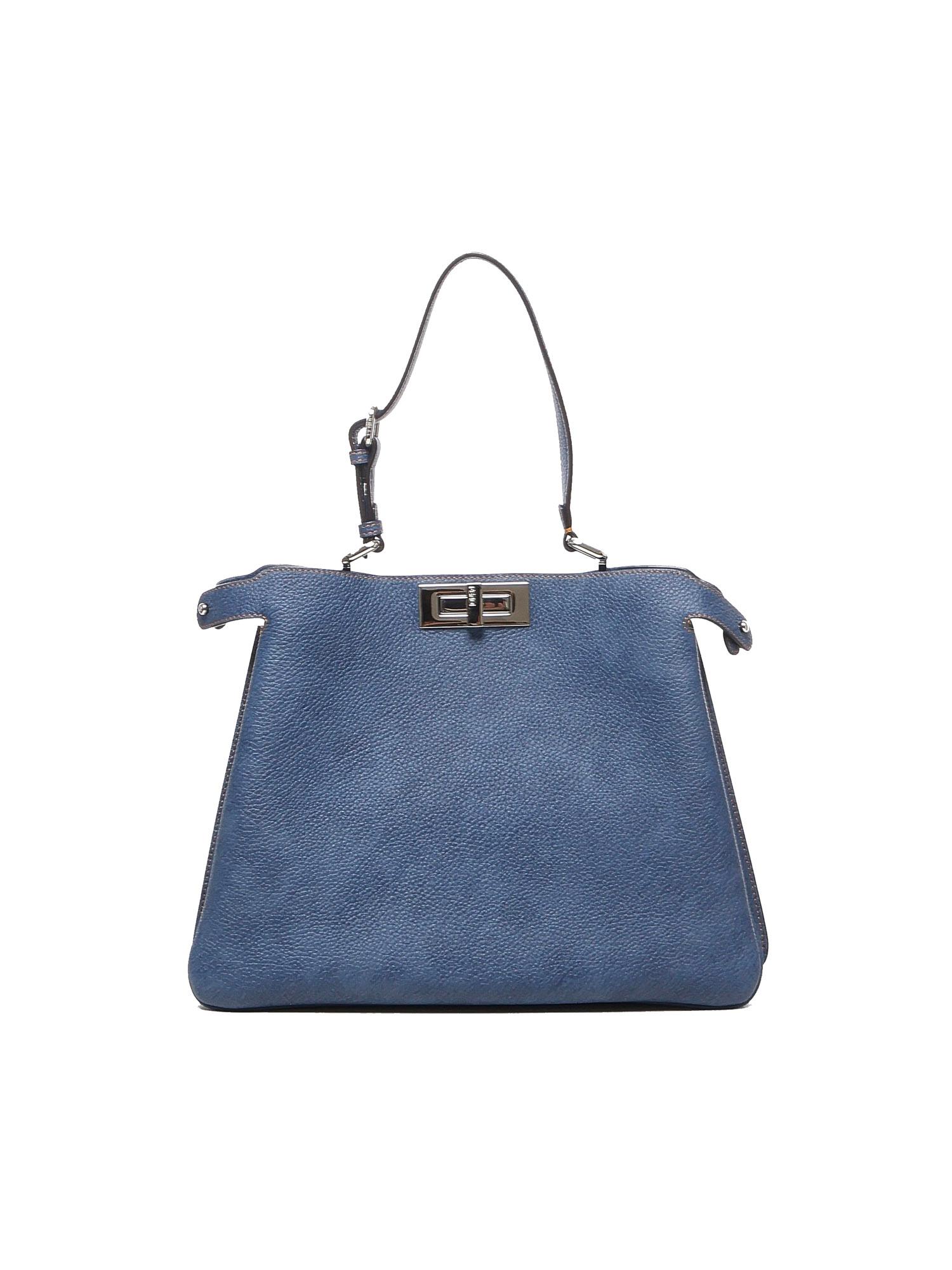 fendi bags blue calfskin - women
