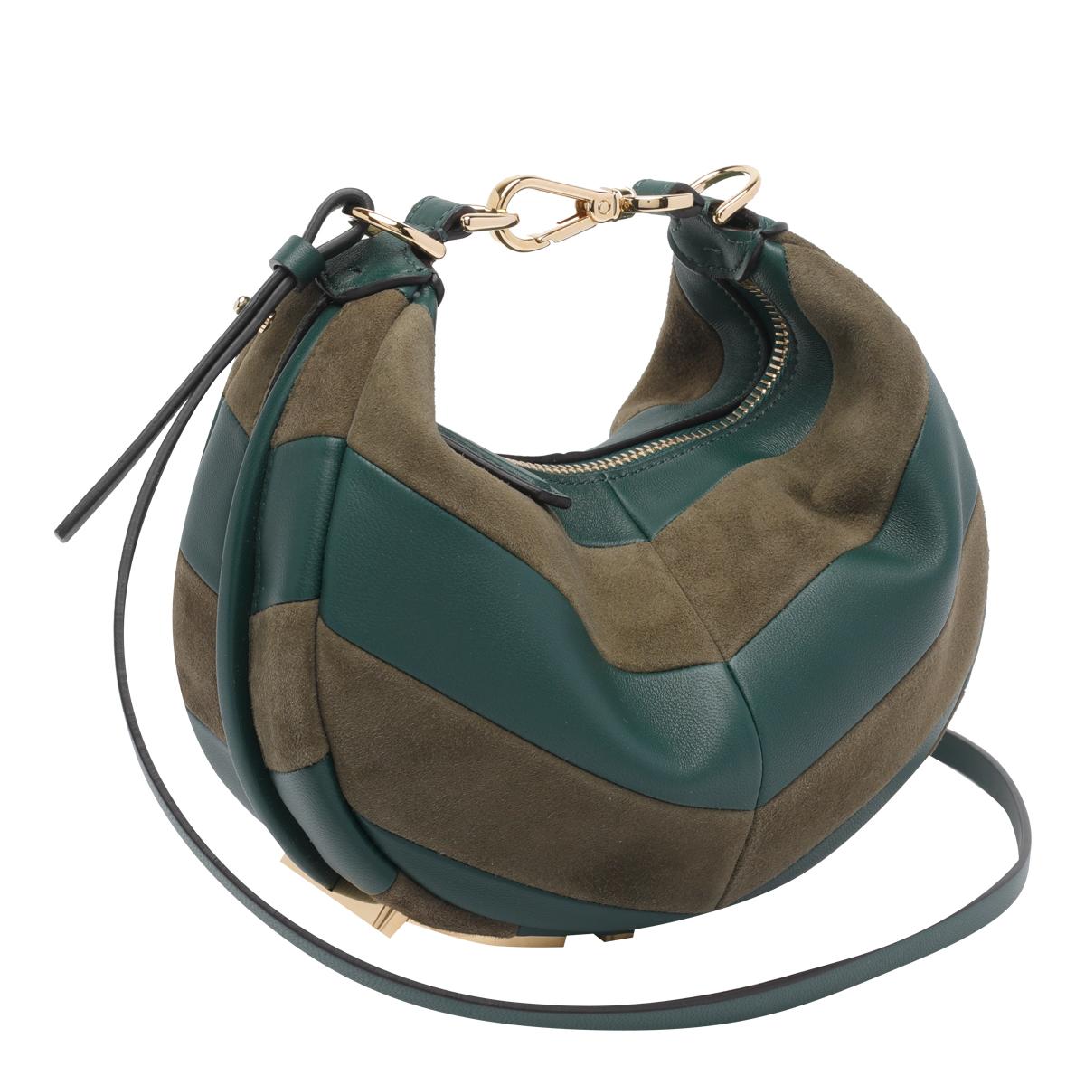 fendi bags green calf leather - women