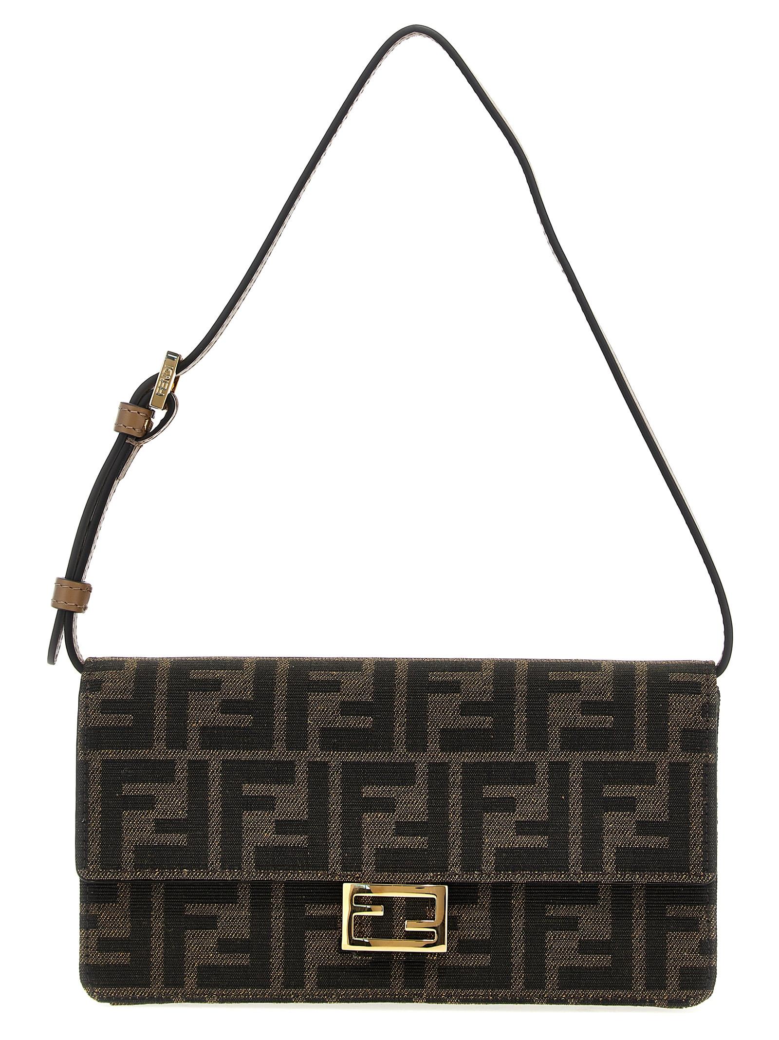 fendi baguette wallet on chain brown wallets, card holders - women
