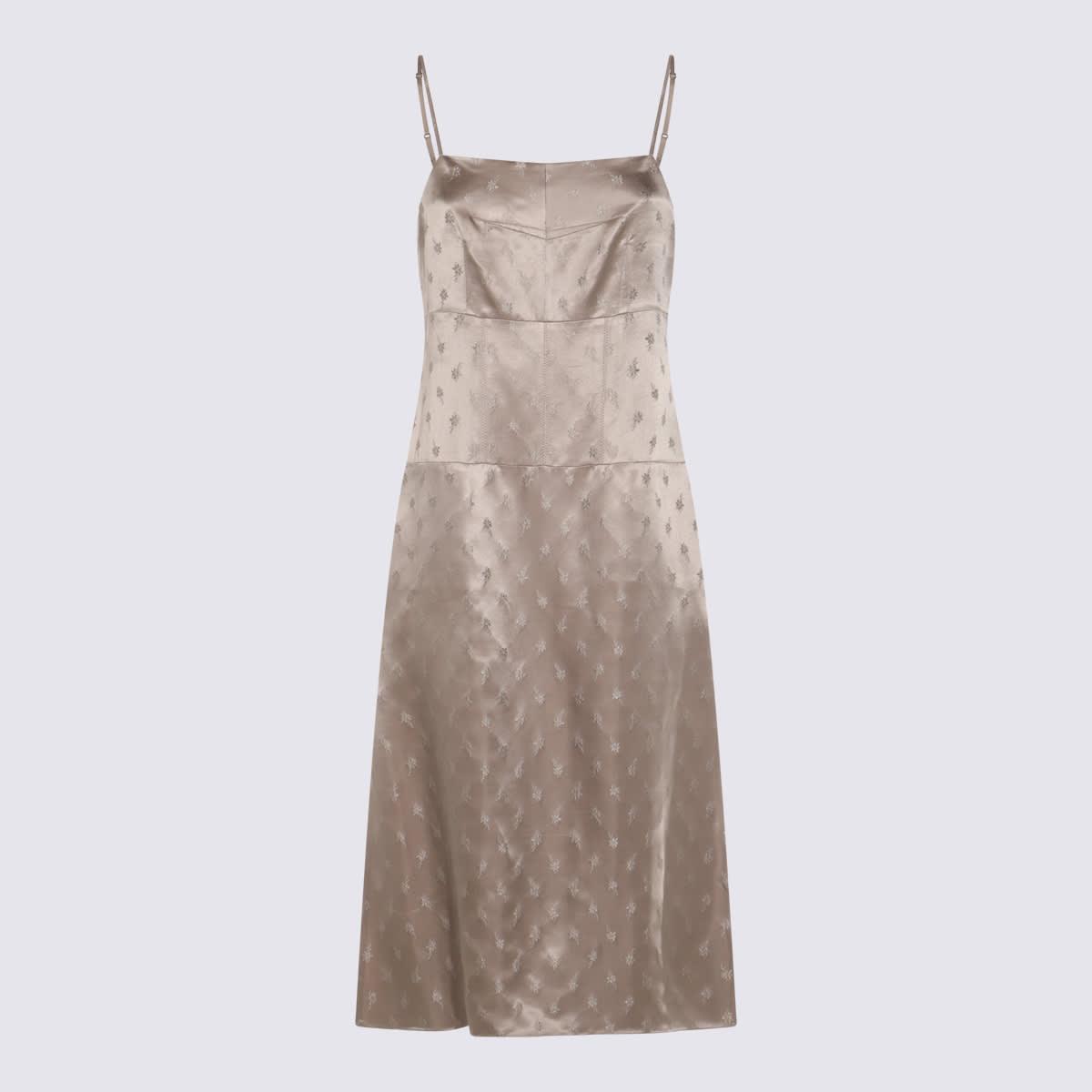 fendi beige silk dress