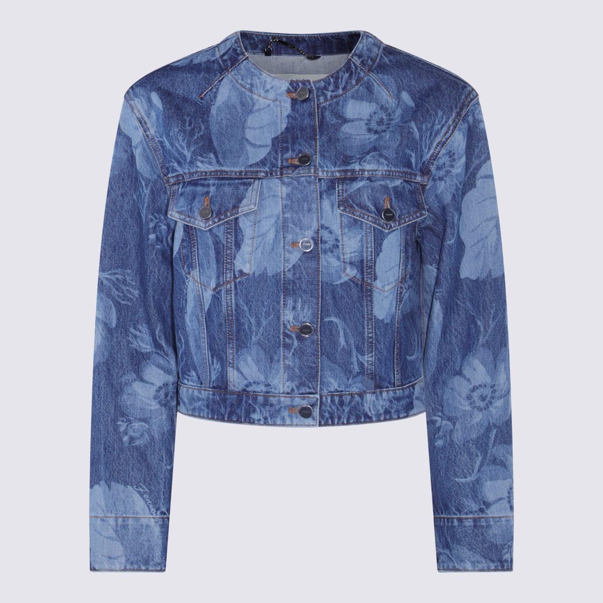 fendi blue cotton denim jacket