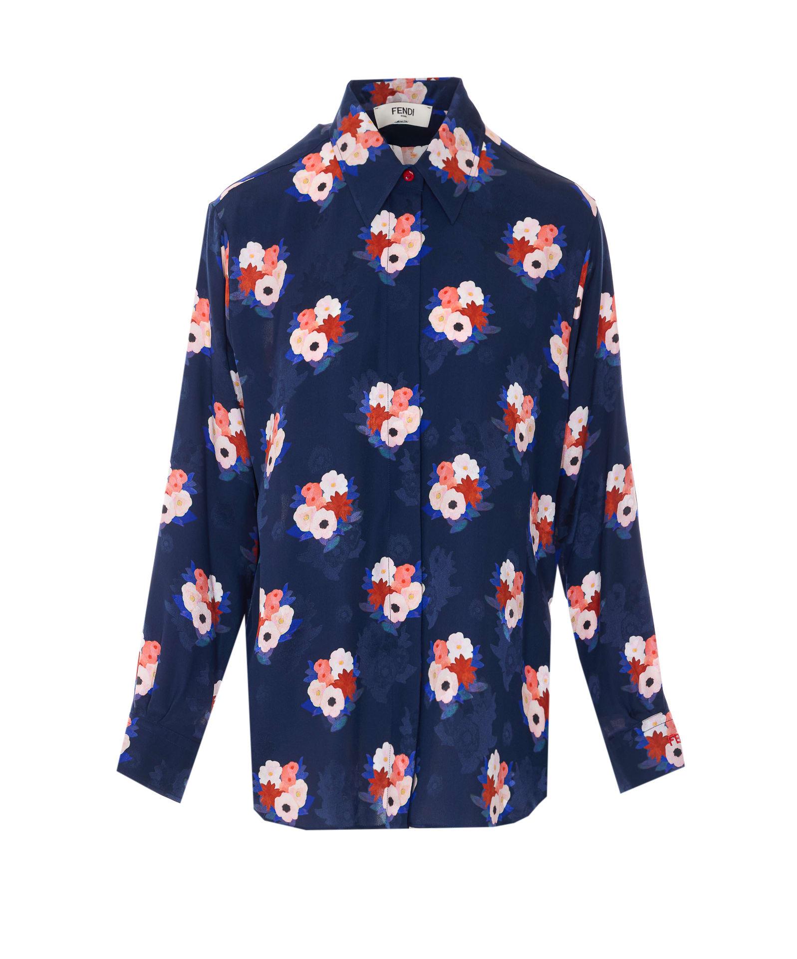 fendi bouquet motif shirt