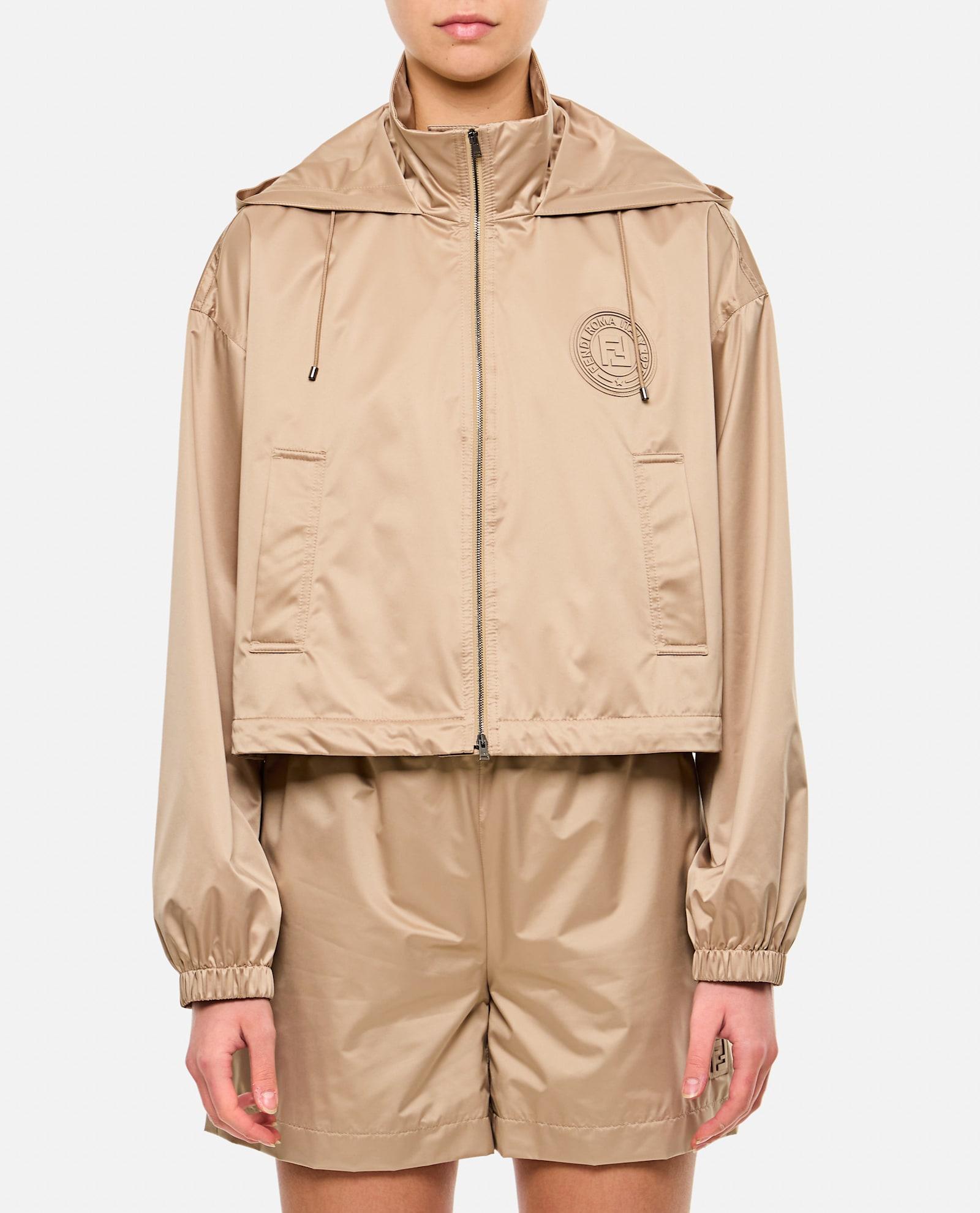 fendi cappuccino polyester windbreaker