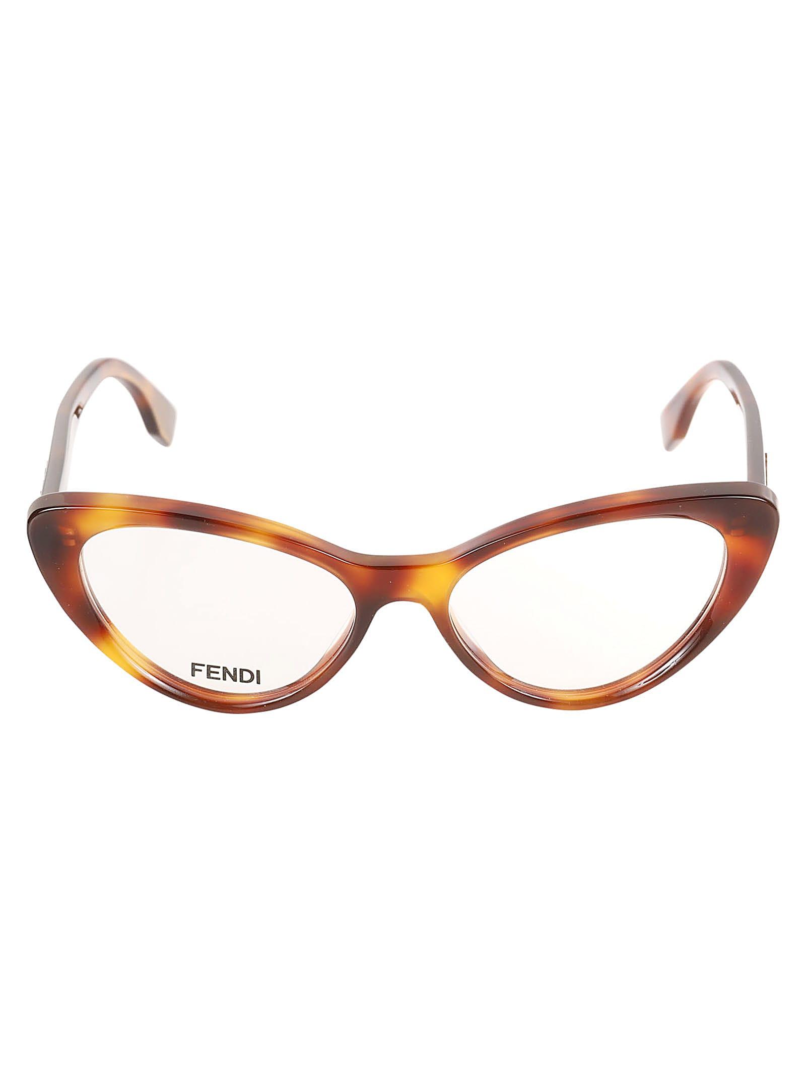 fendi cat-eye flame effect glasses