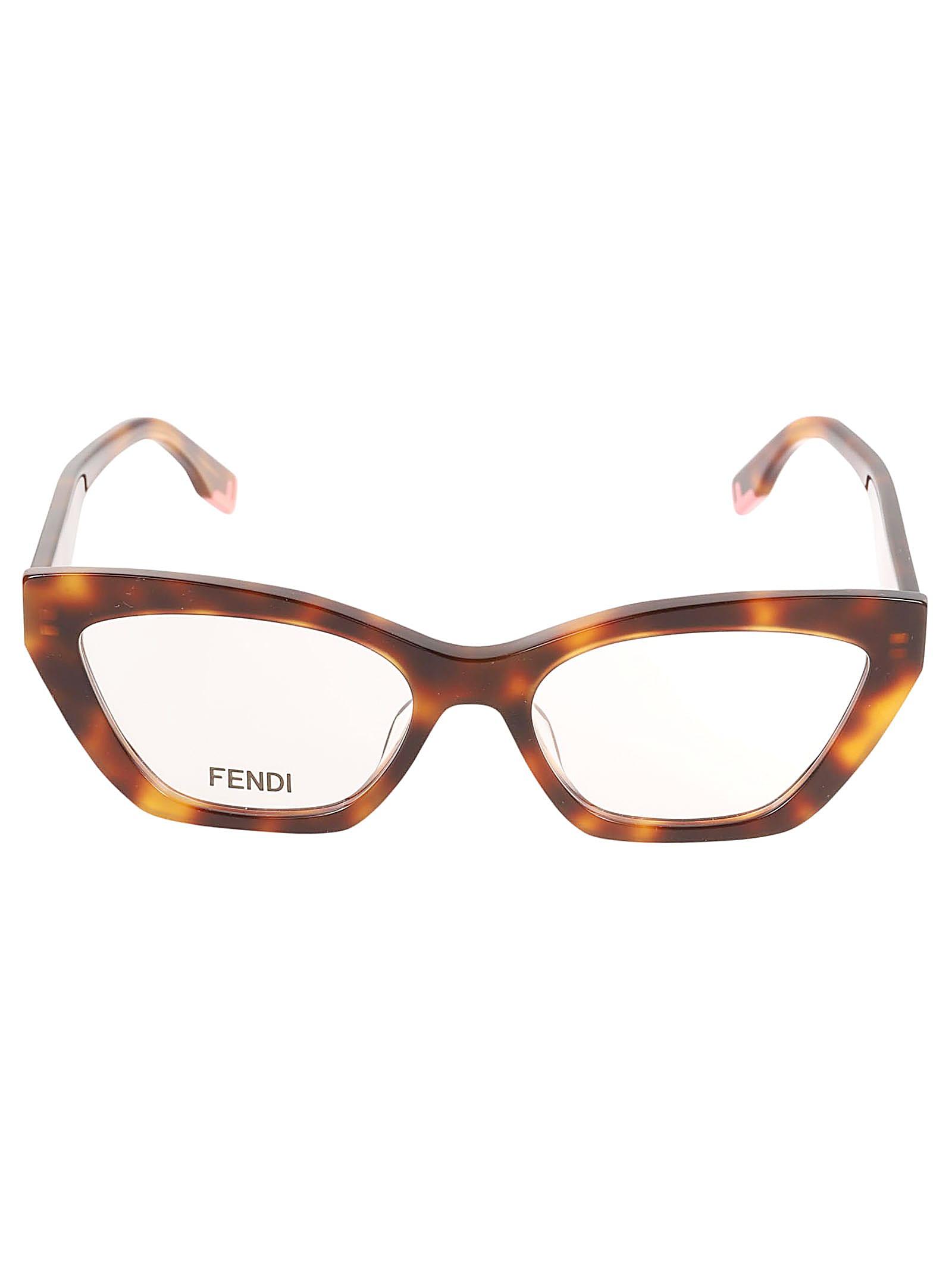 fendi cat-eye flame effect glasses