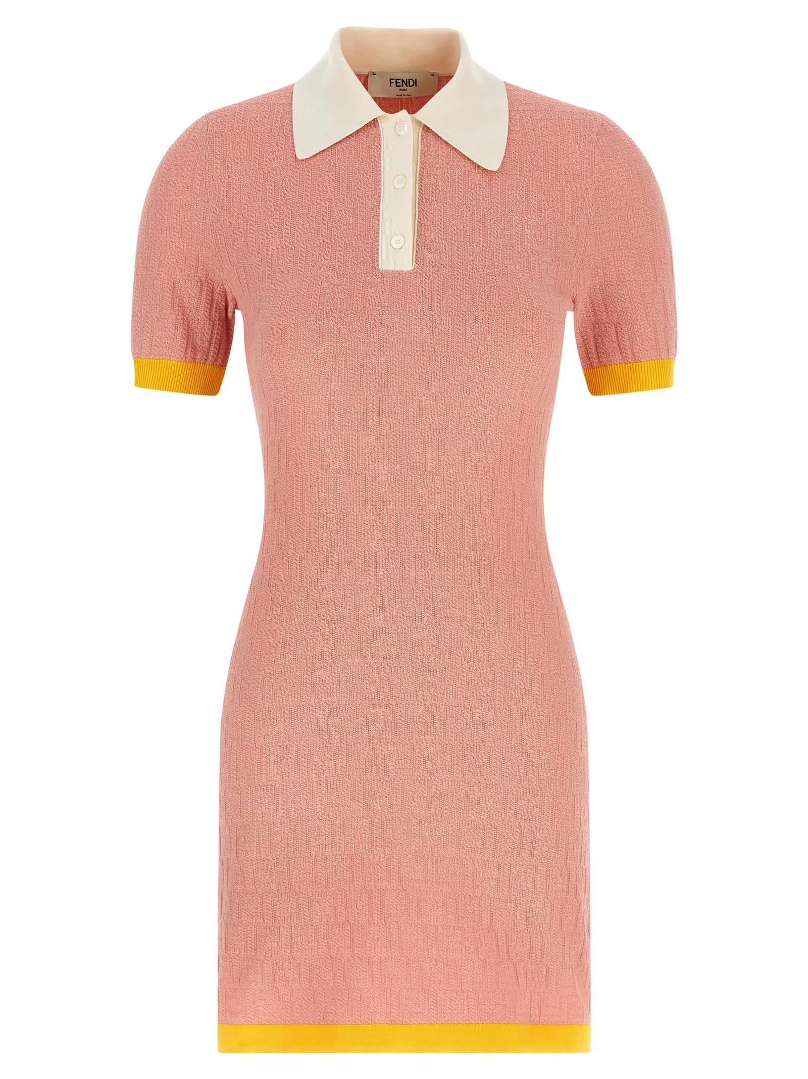 fendi color-block dress pink - women
