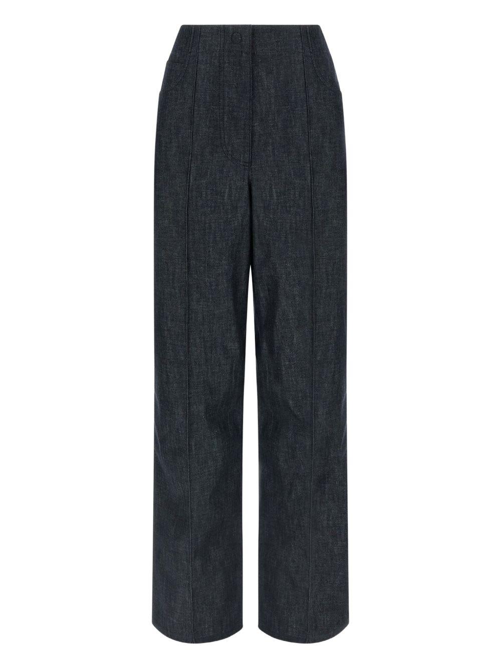 fendi cotton wide-leg trousers